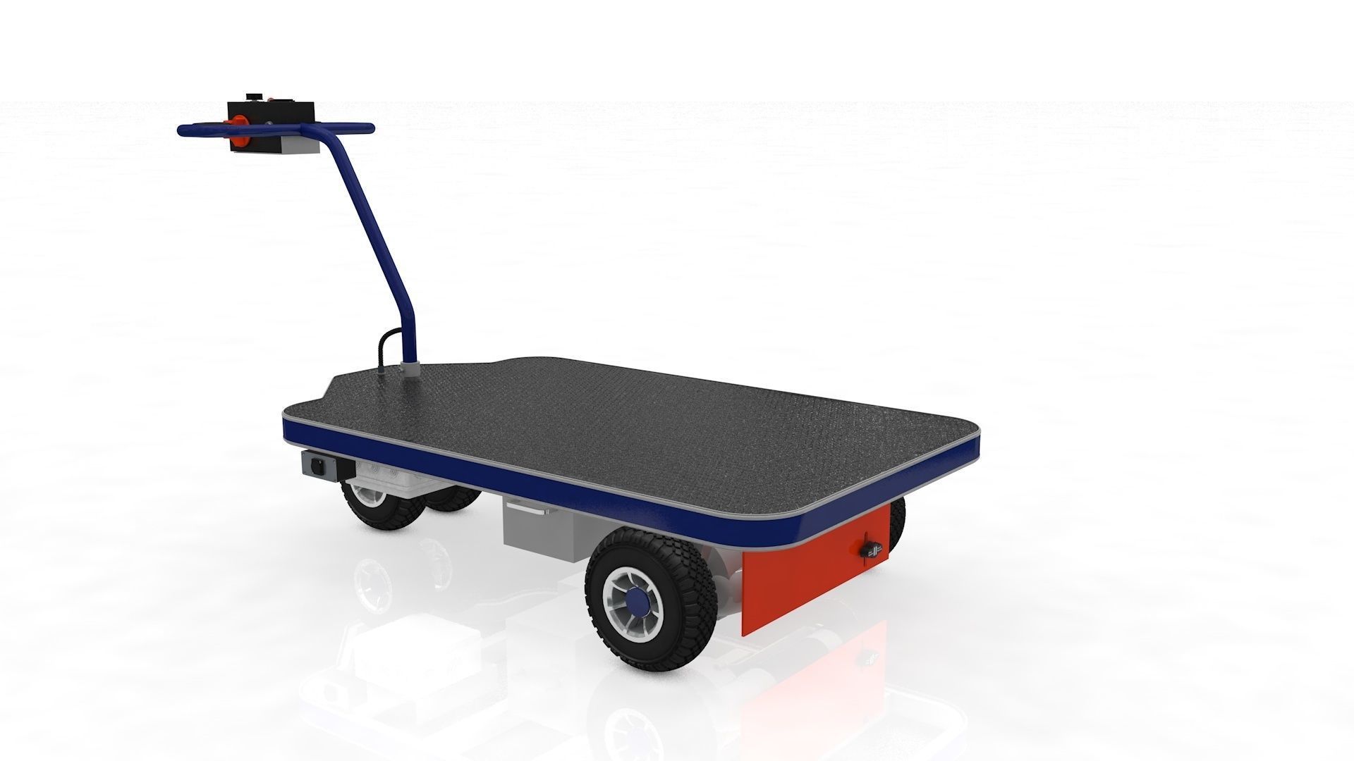 Electrical Transport Platform Trolley  3D model_19