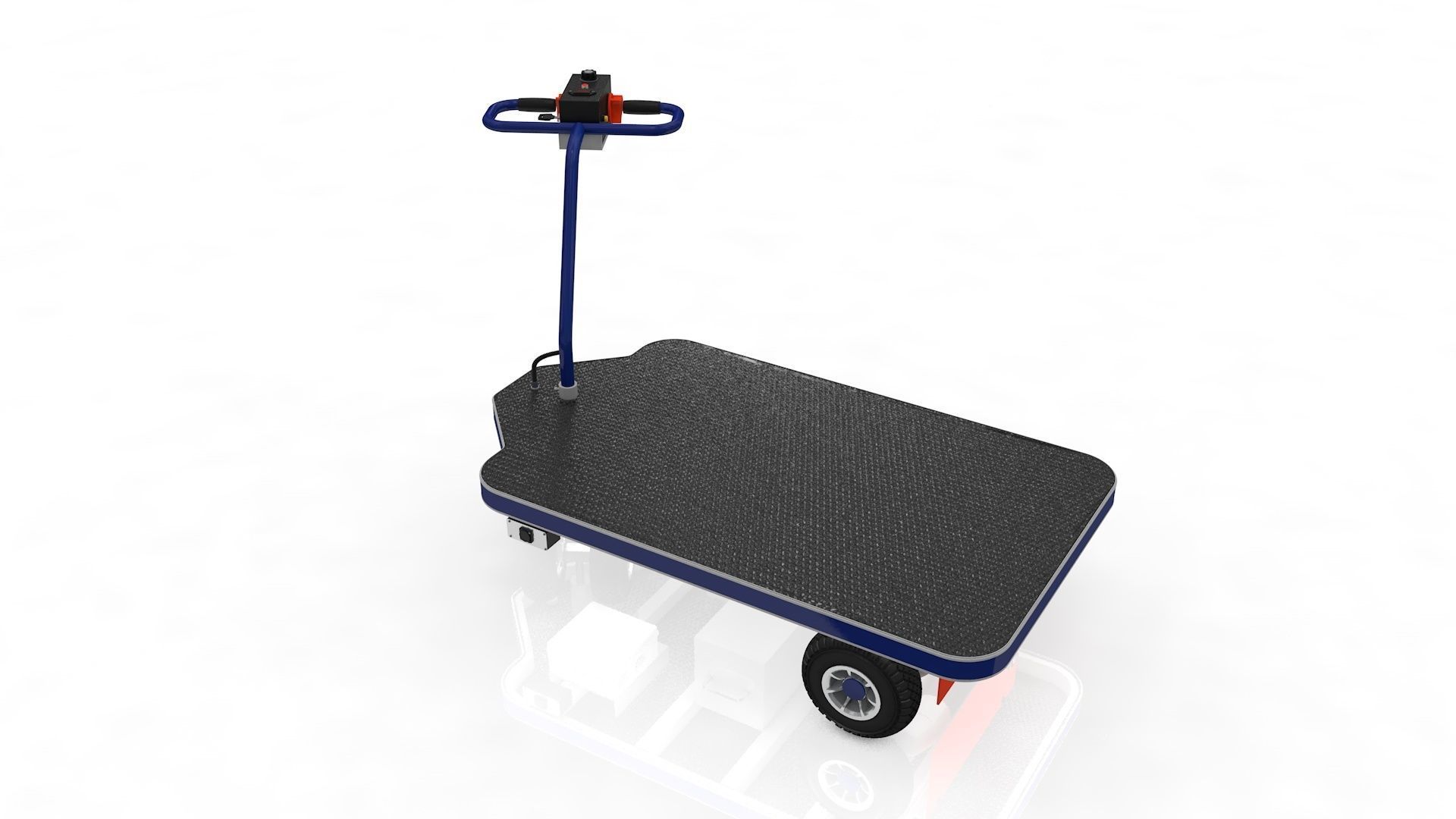 Electrical Transport Platform Trolley  3D model_2
