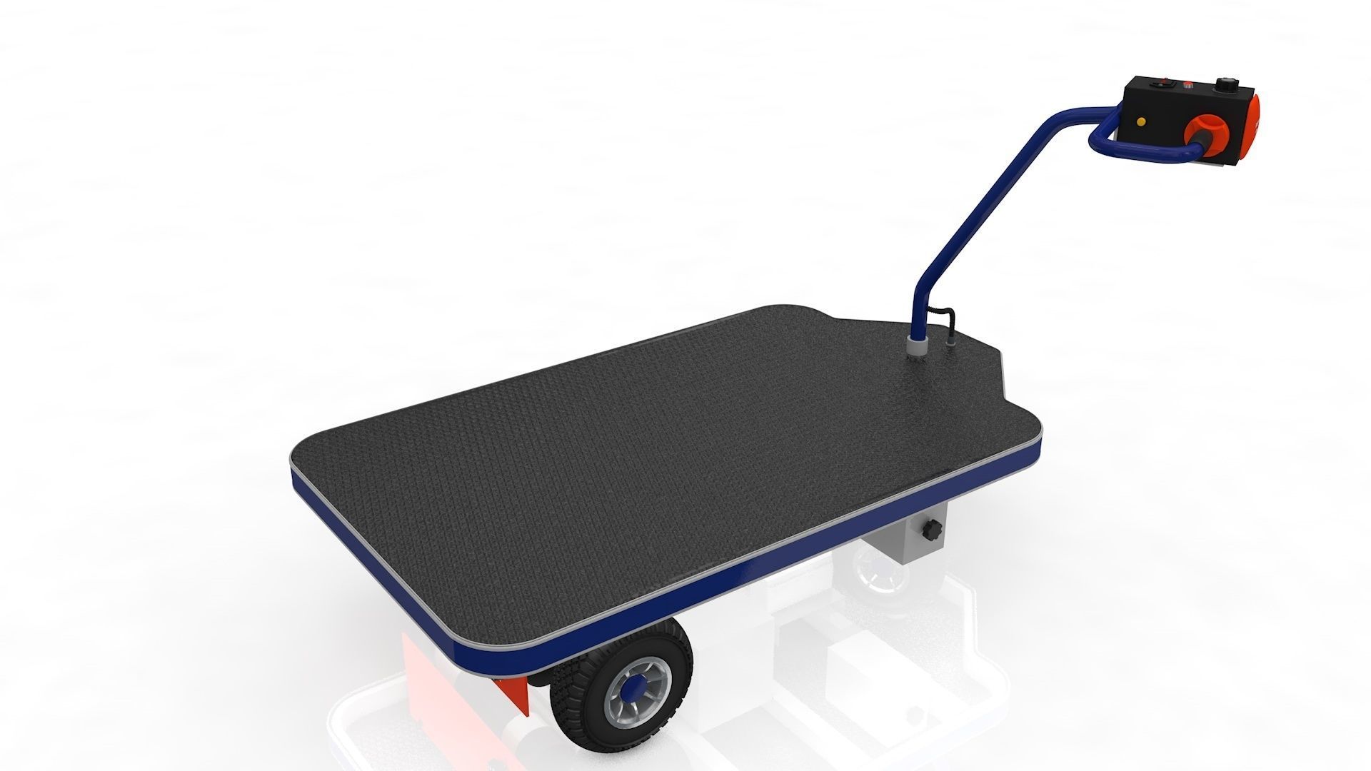 Electrical Transport Platform Trolley  3D model_3