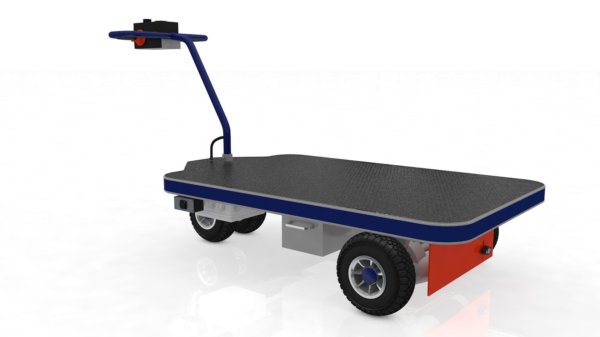Electrical Transport Platform Trolley  3D model_30