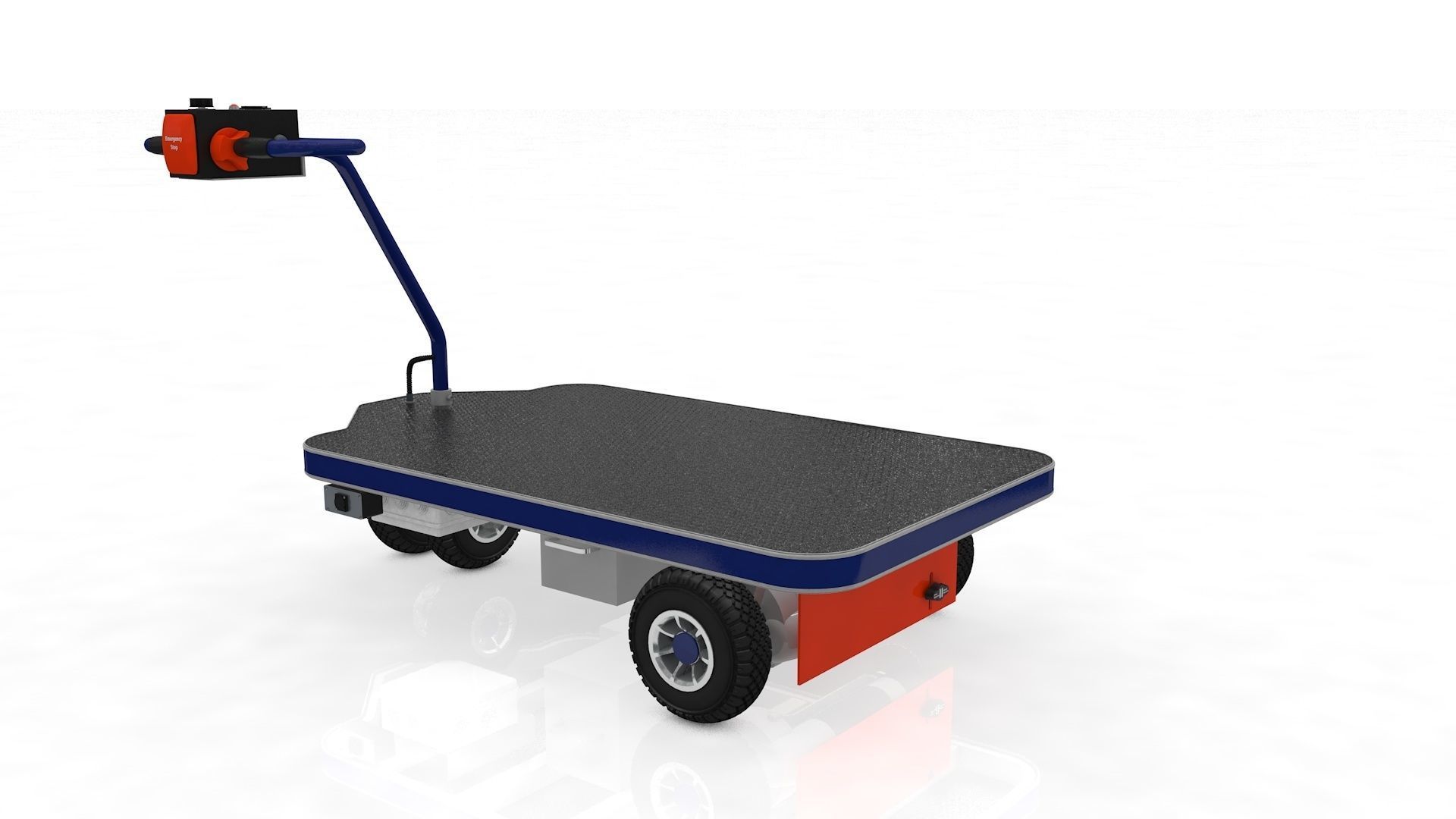 Electrical Transport Platform Trolley  3D model_15