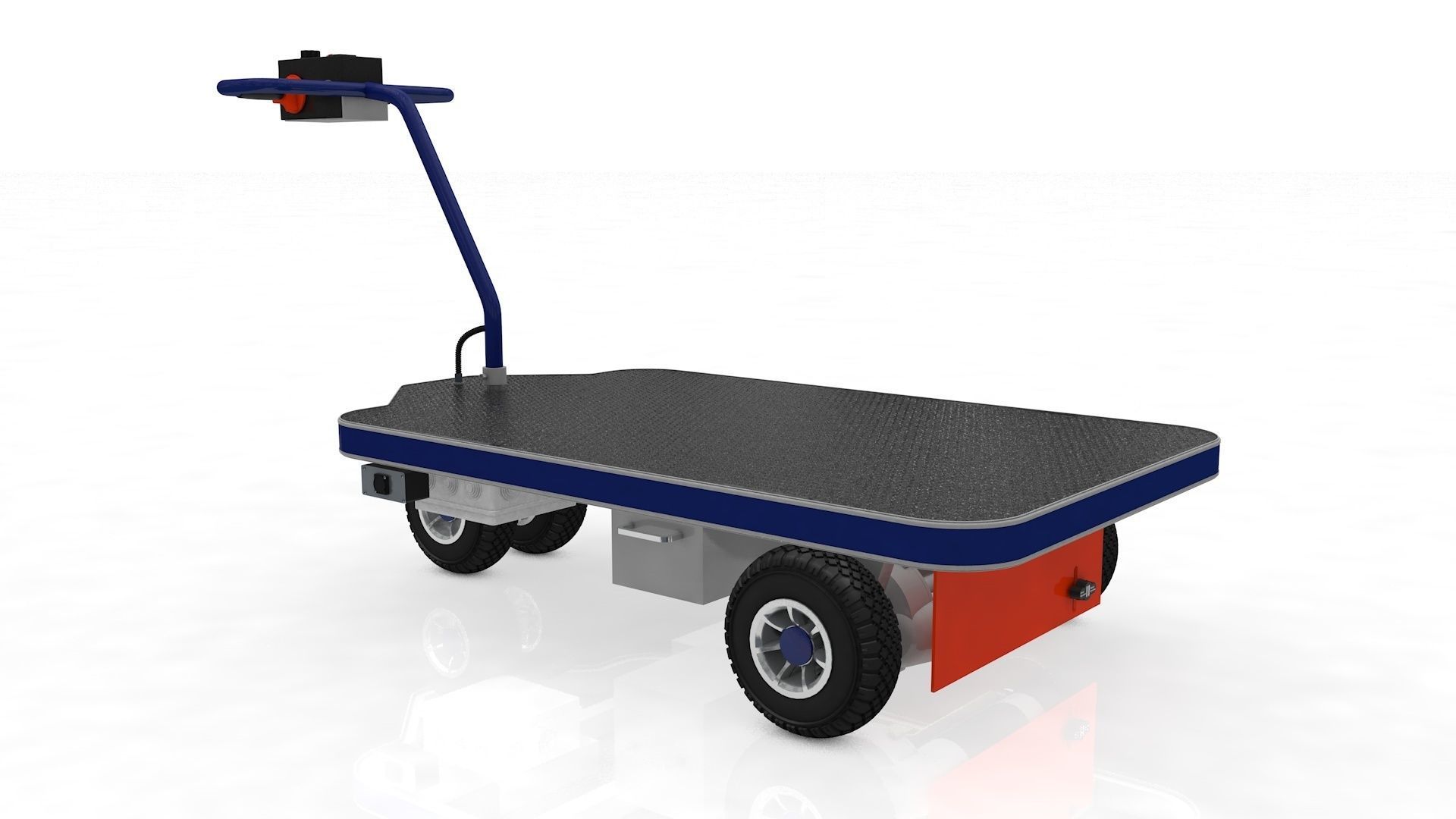 Electrical Transport Platform Trolley  3D model_27
