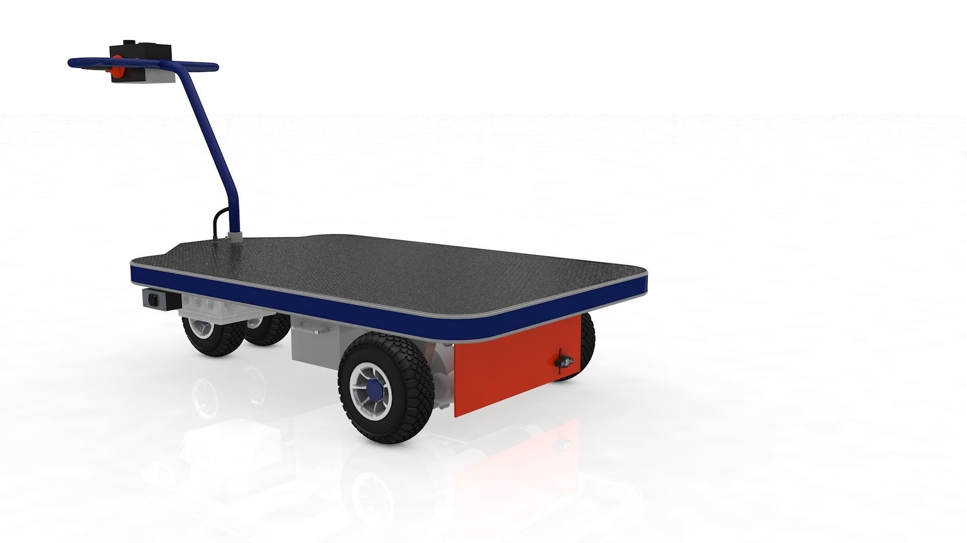 Electrical Transport Platform Trolley  3D model_21