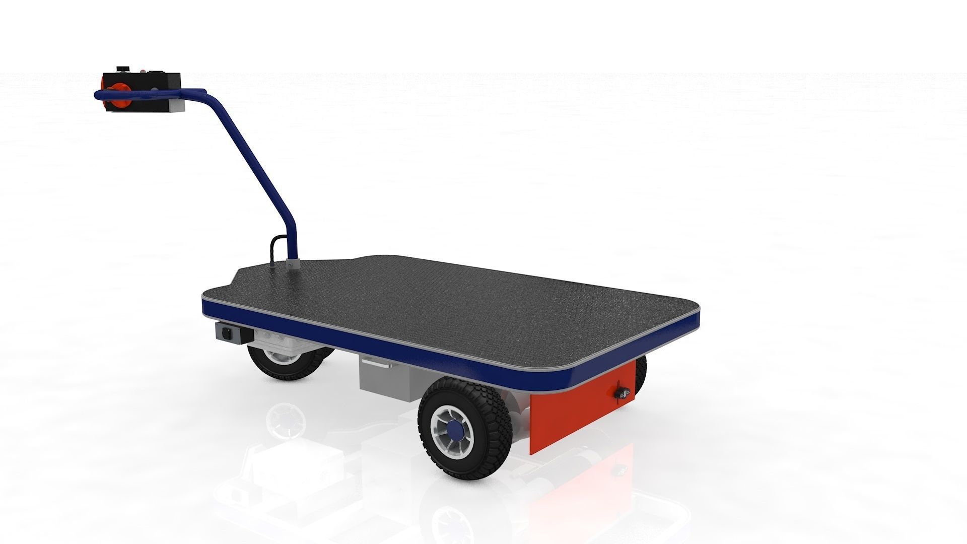 Electrical Transport Platform Trolley  3D model_12
