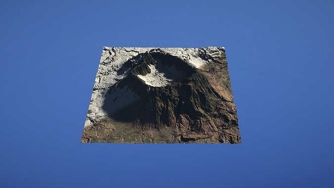 Landscape Environment Volcano Snow 48 Low-poly 3D model