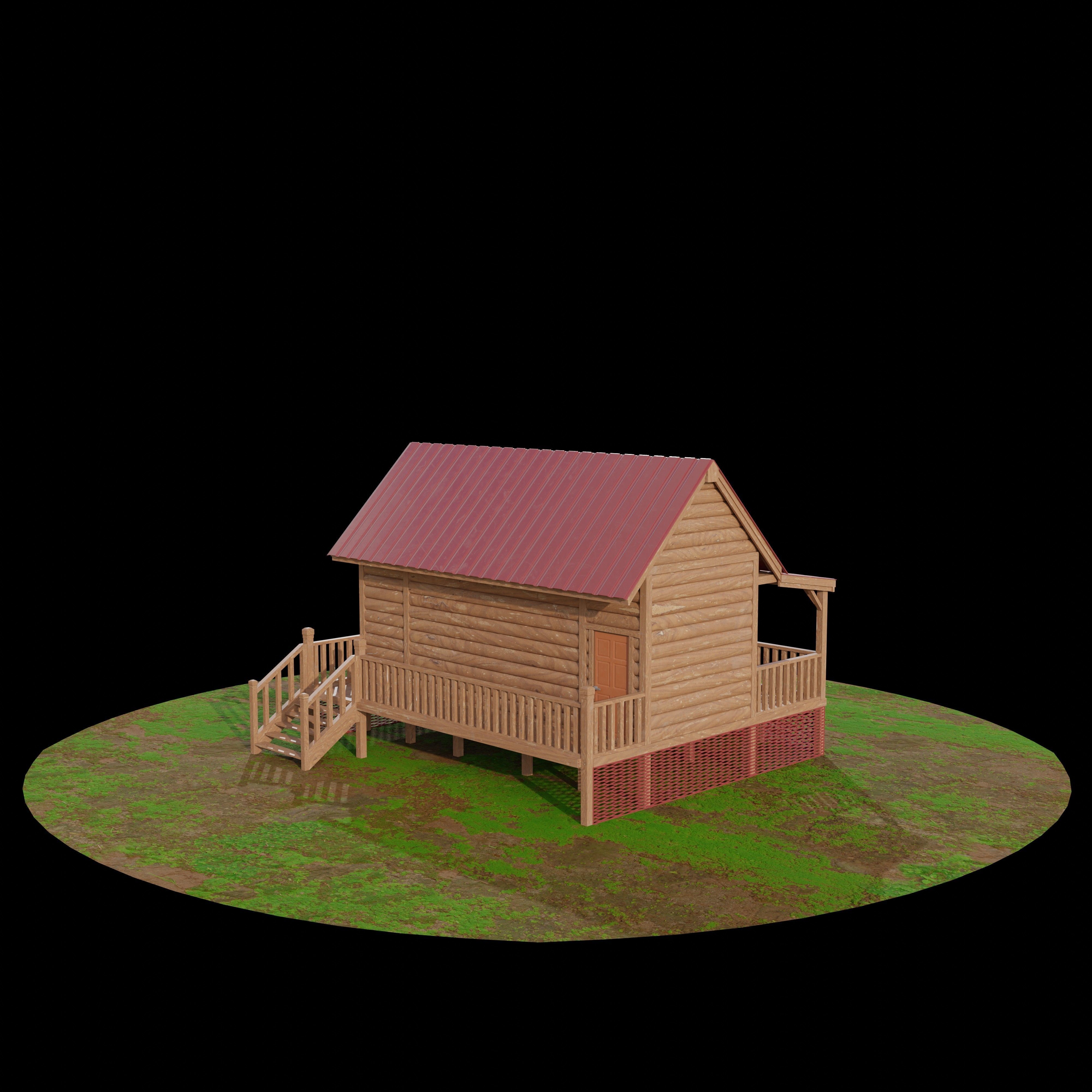 Small Wood House 3D model | CGTrader