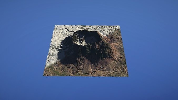 Landscape Environment Volcano Snow 50 Low-poly 3D model