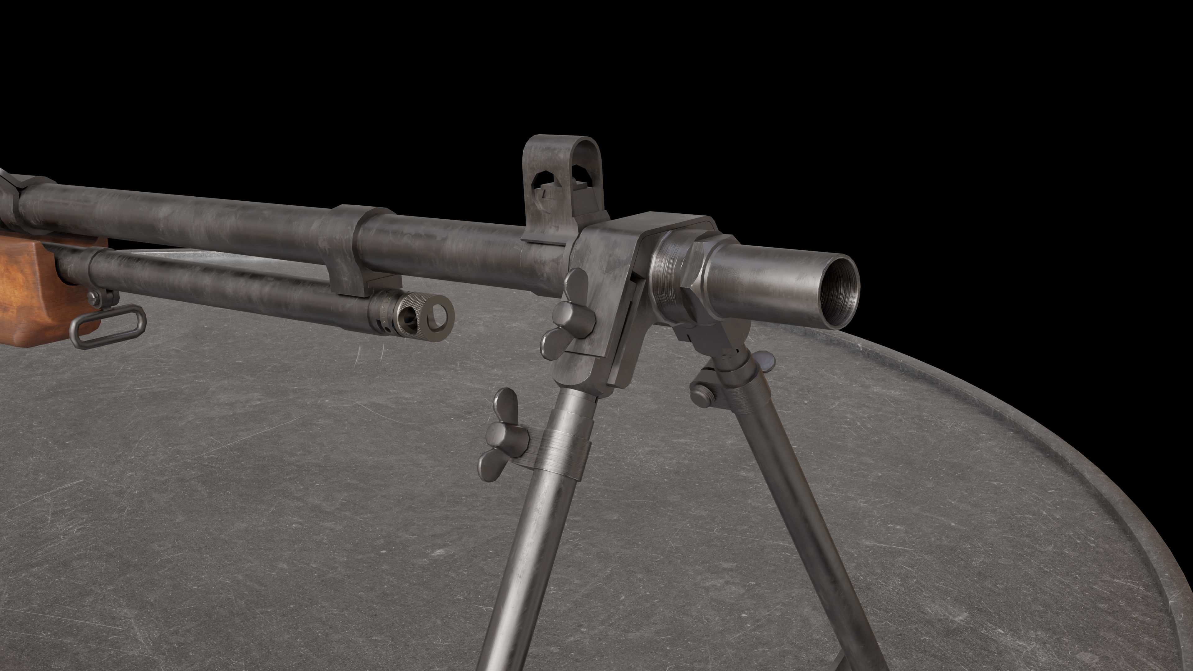 BAR M 1918 Low-poly 3D model_13