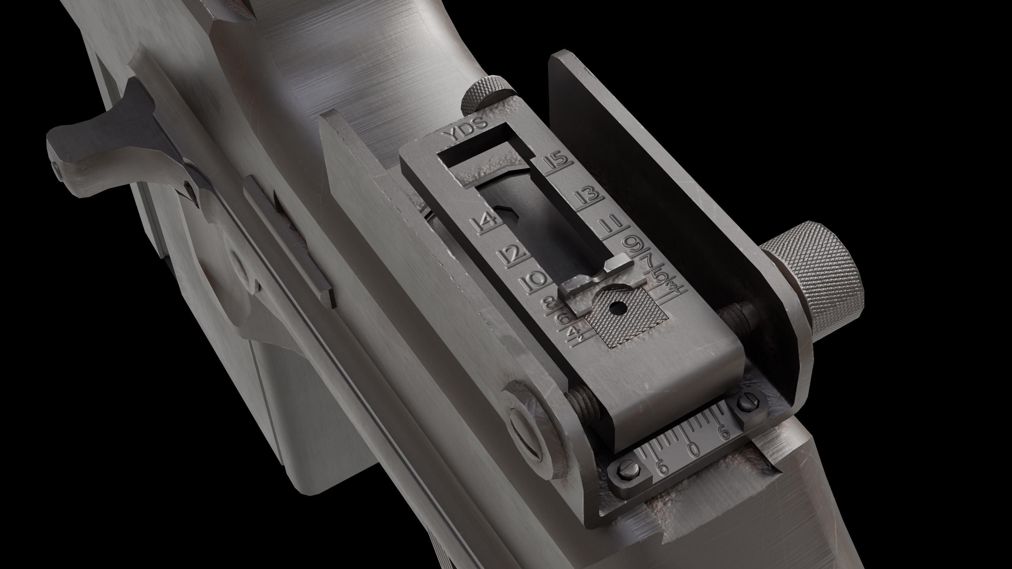 BAR M 1918 Low-poly 3D model_3