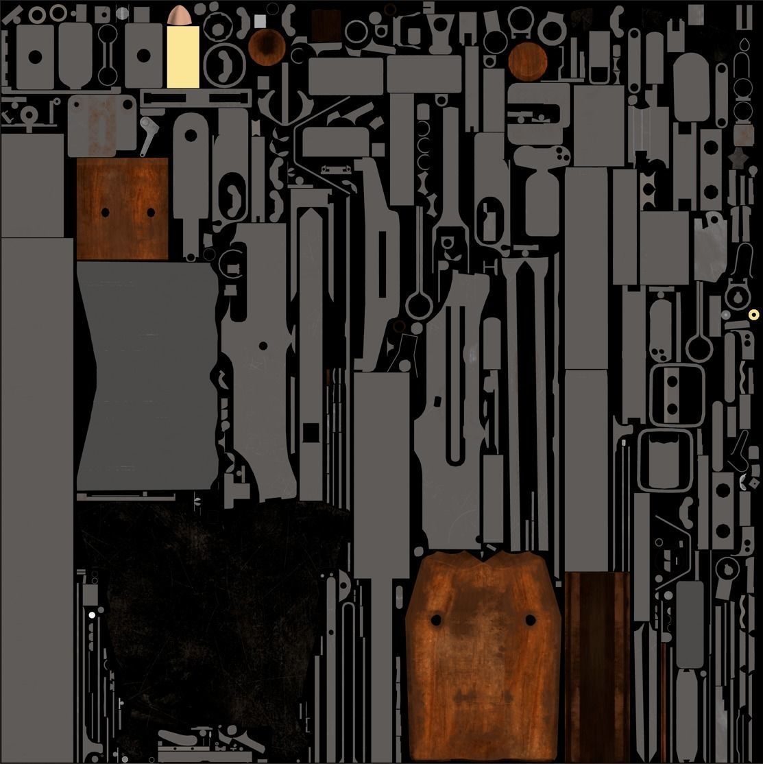 BAR M 1918 Low-poly 3D model_18