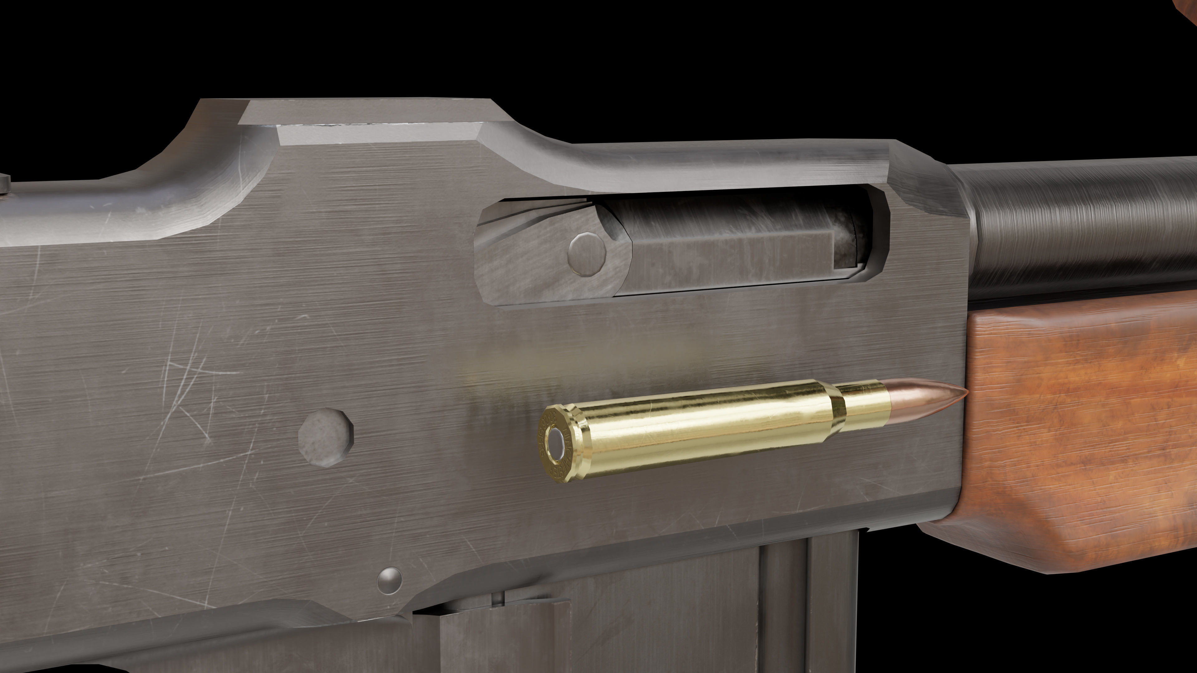BAR M 1918 Low-poly 3D model_15