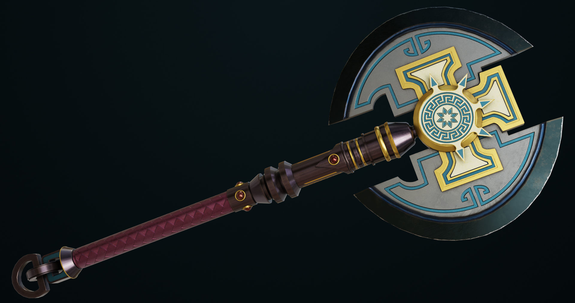 Battle Axe09 All PBR Unity UE Textures Included Low-poly 3D model_14