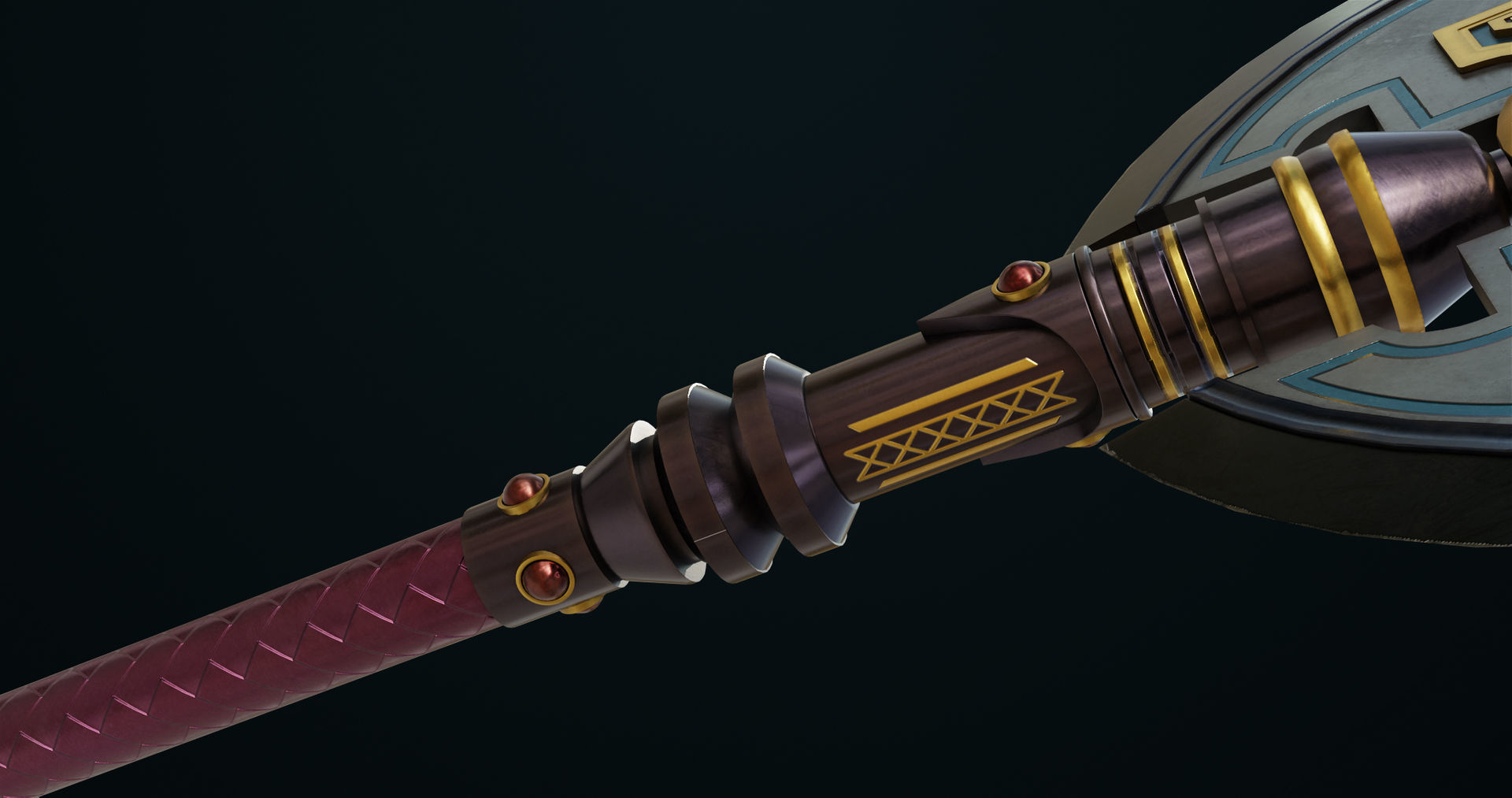 Battle Axe09 All PBR Unity UE Textures Included Low-poly 3D model_15