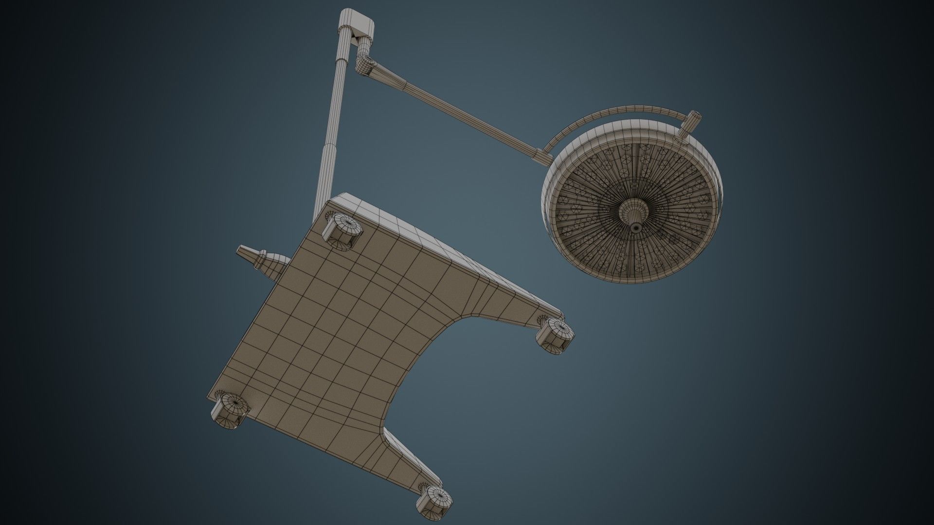 Operating Lamp 1A Low-poly 3D model_7
