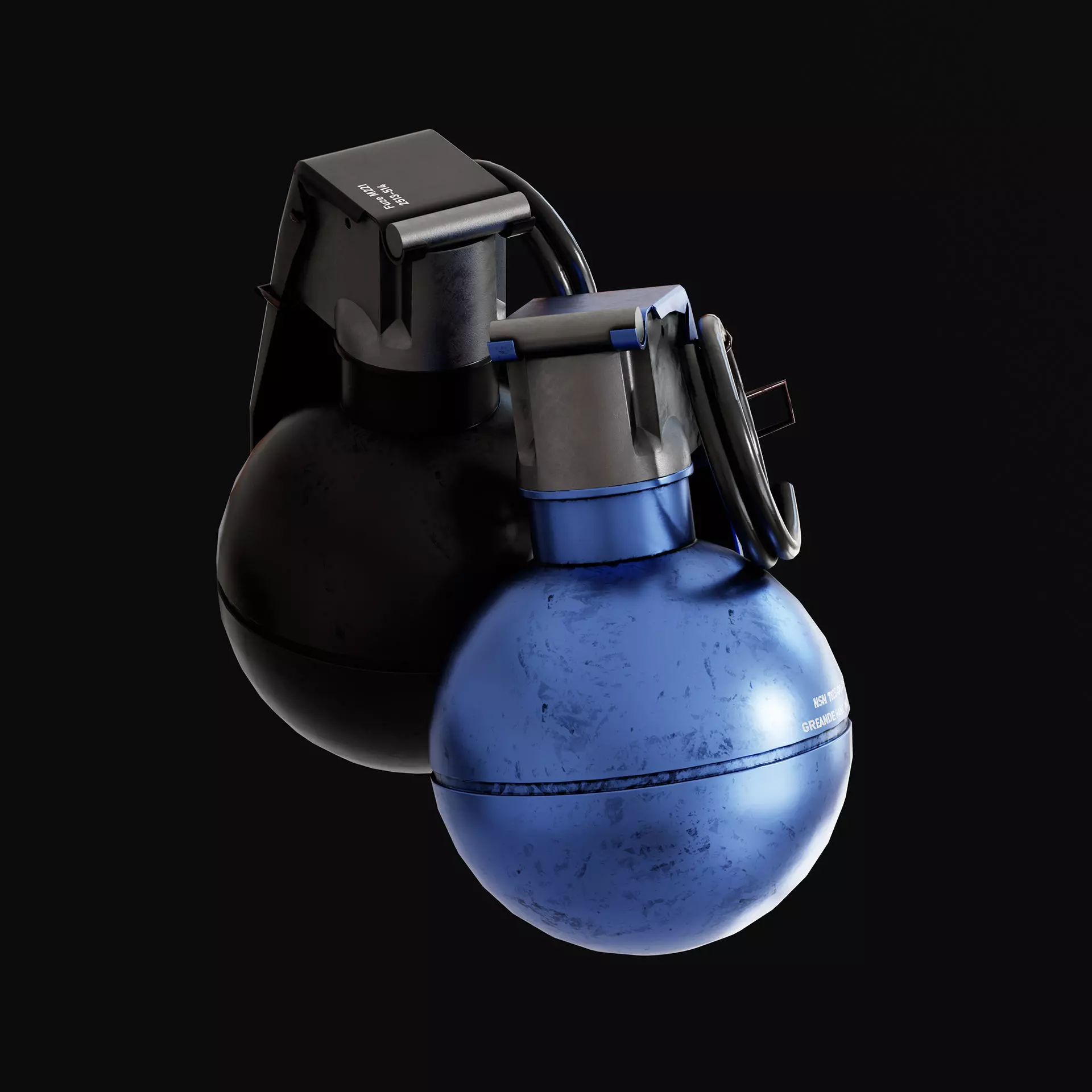 Grenade Low-poly 3D model_3