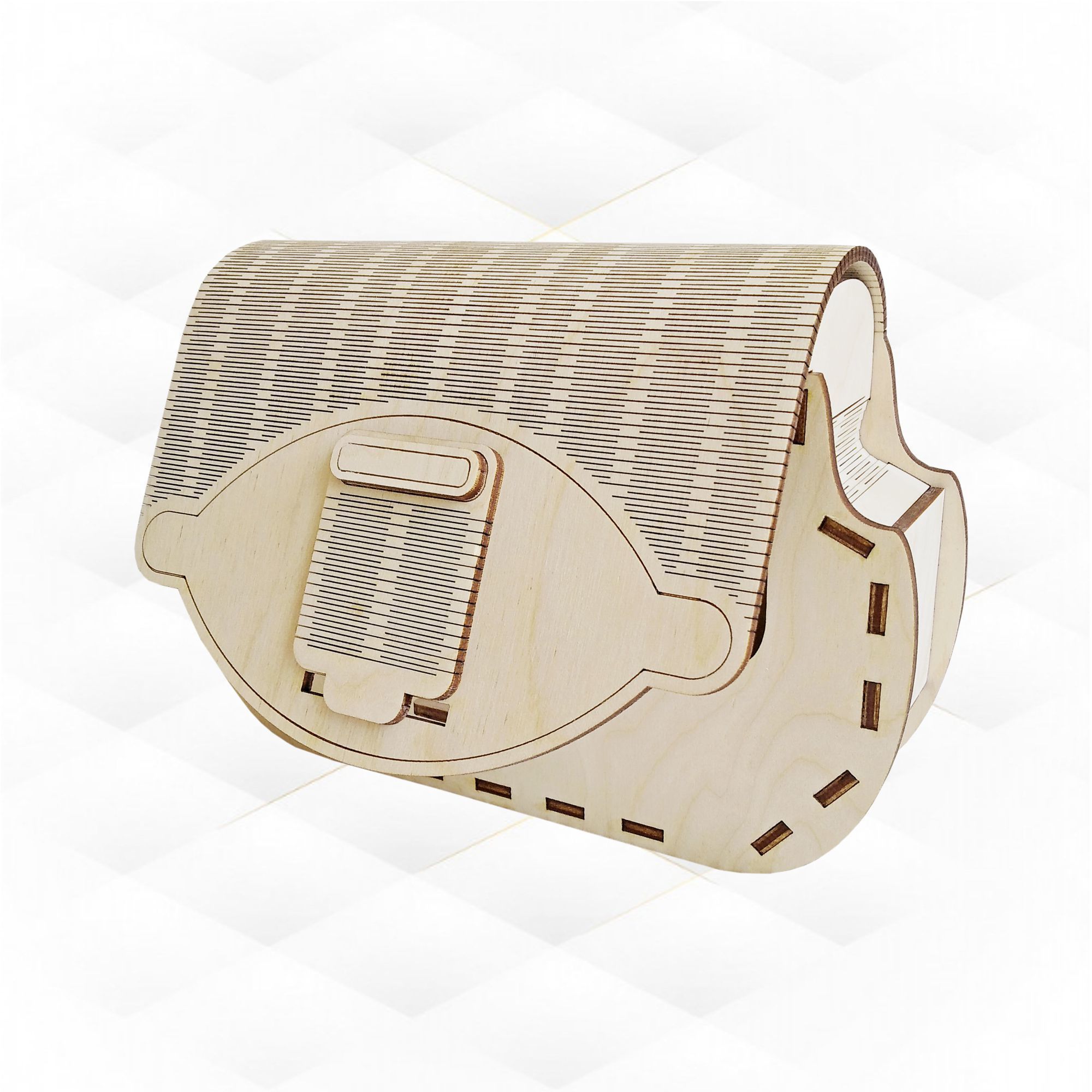 Clutch hand bag svg dxf design for laser cut 3D print model_2