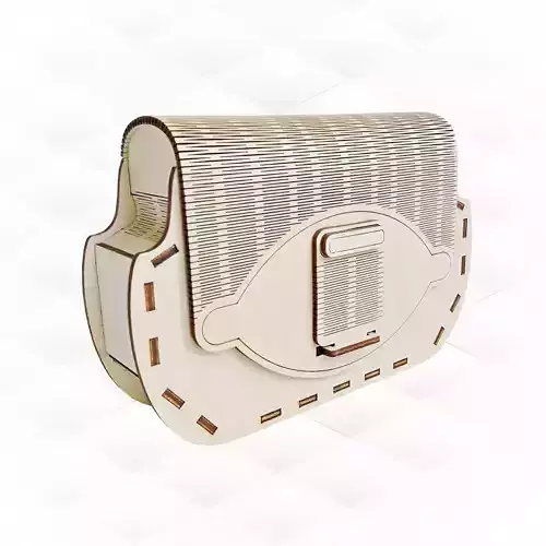 Clutch hand bag svg dxf design for laser cut 3D print model Clutch hand bag svg dxf design for laser cut 3D print model