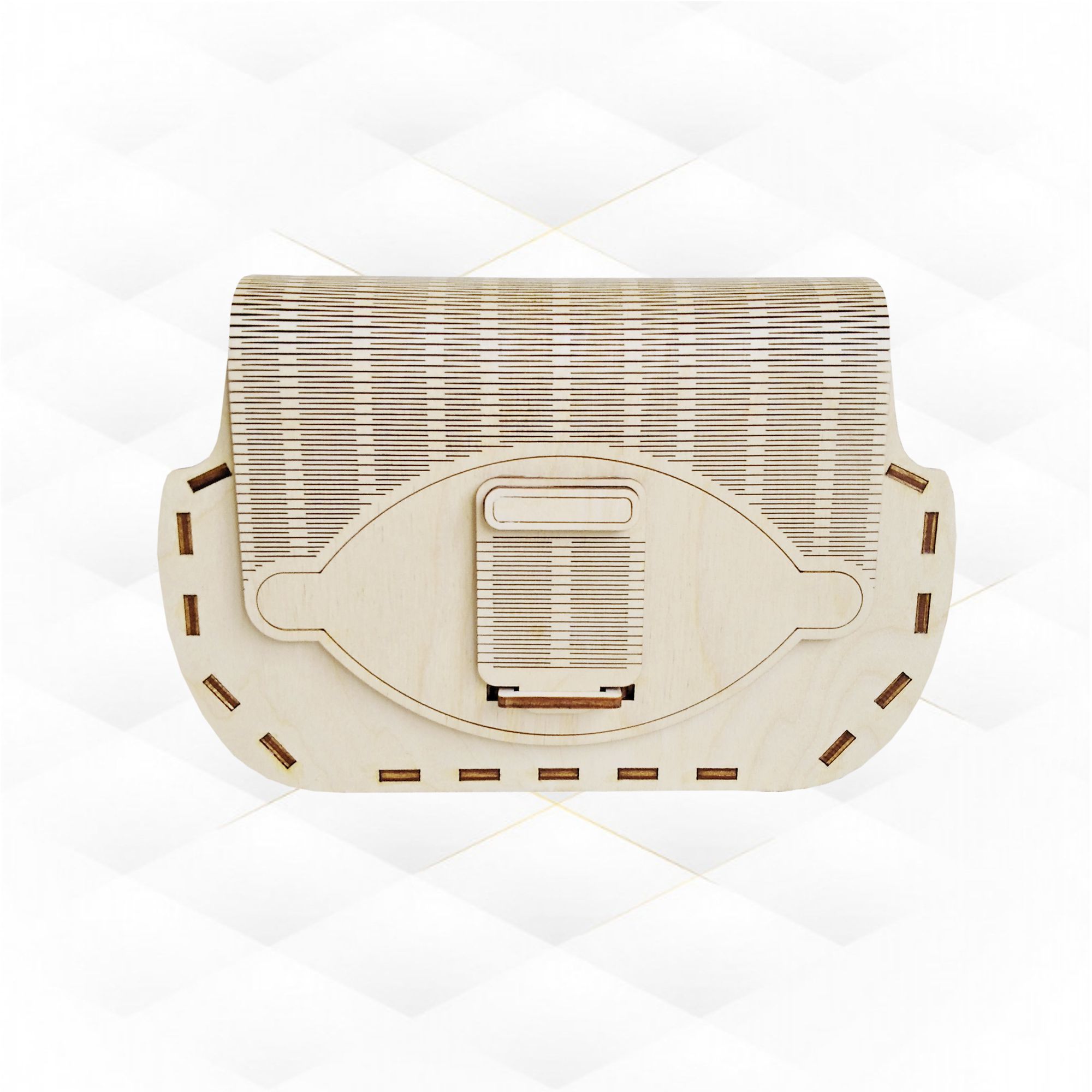 Clutch hand bag svg dxf design for laser cut 3D print model_3