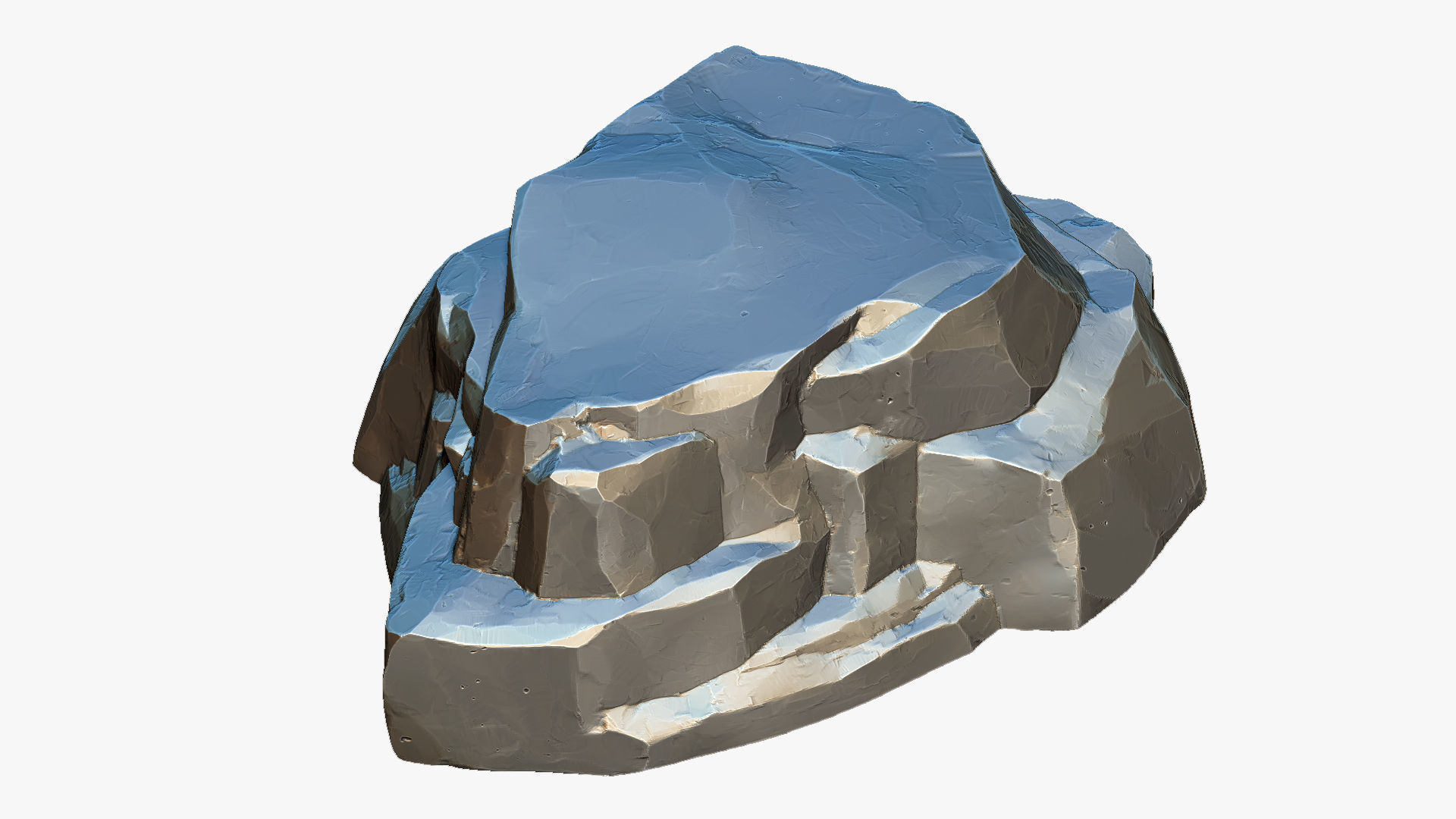 3D Mountain rock Zbrush sculpt 3D model_16