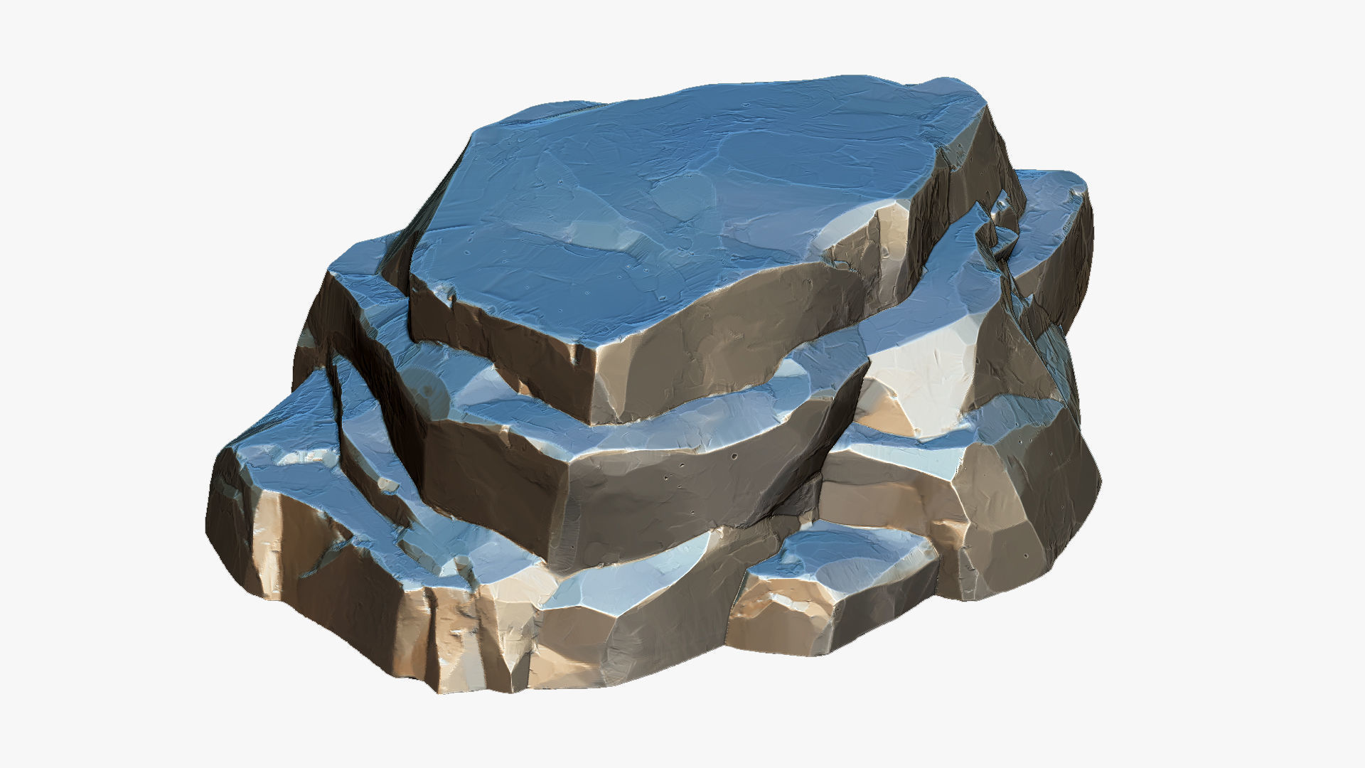 3D Mountain rock Zbrush sculpt 3D model_14