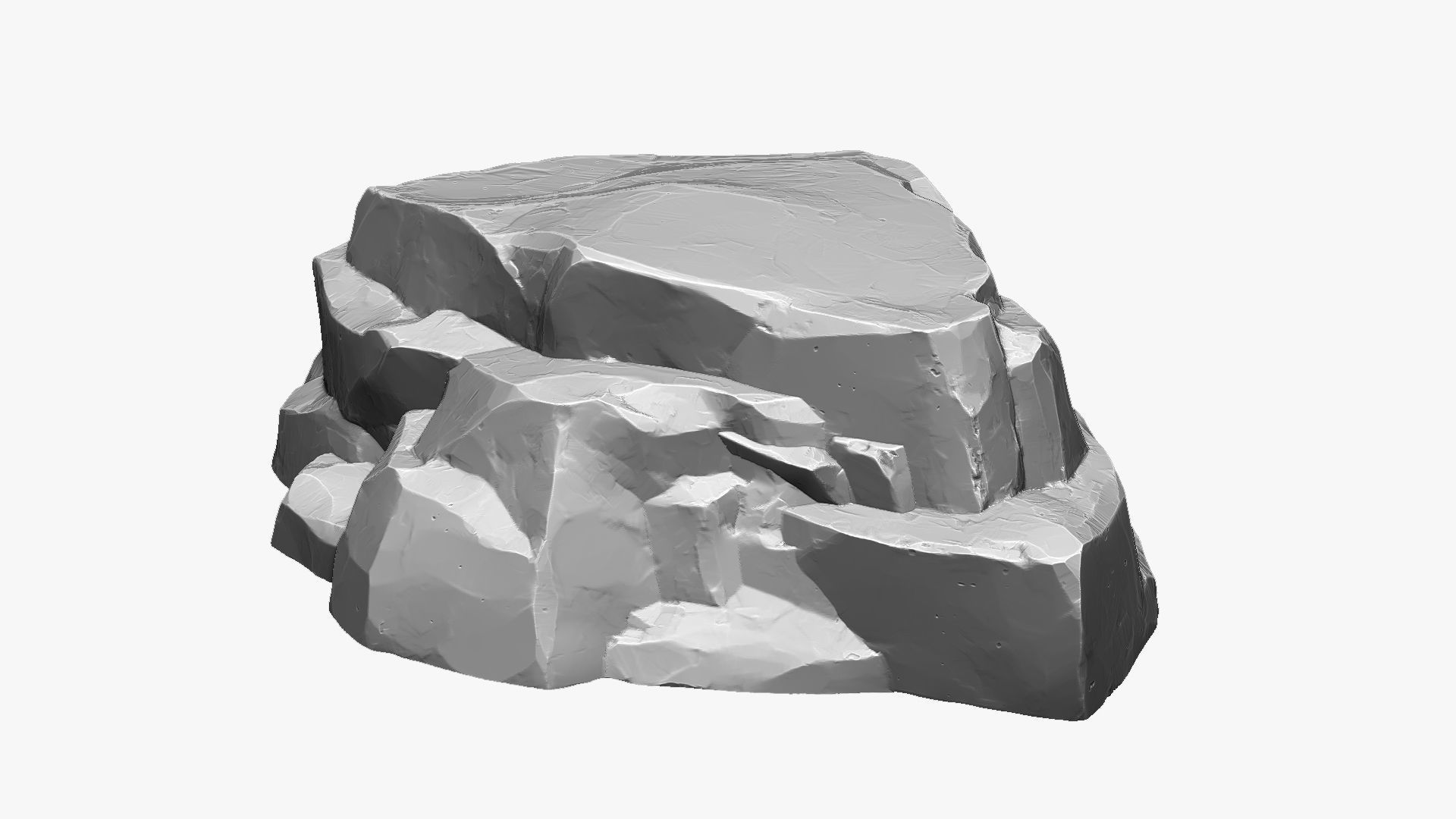 3D Mountain rock Zbrush sculpt 3D model_5