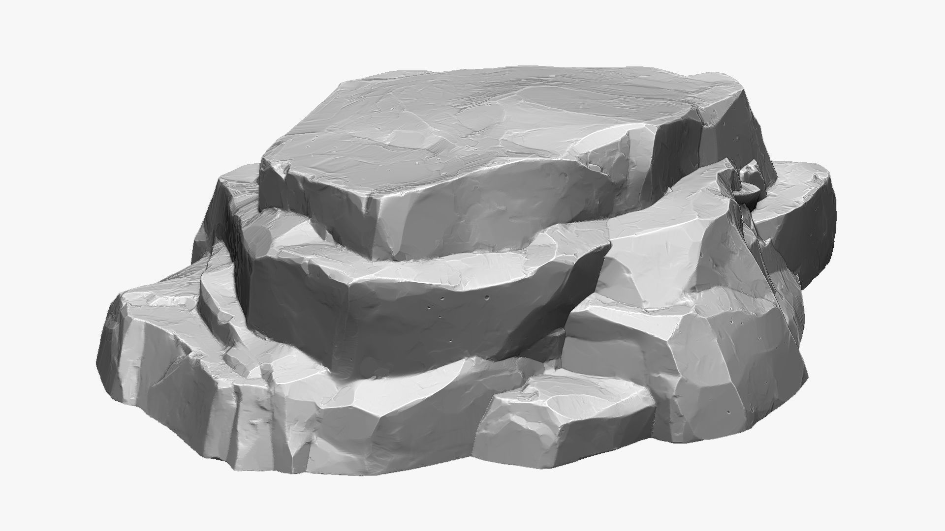 3D Mountain rock Zbrush sculpt 3D model_3