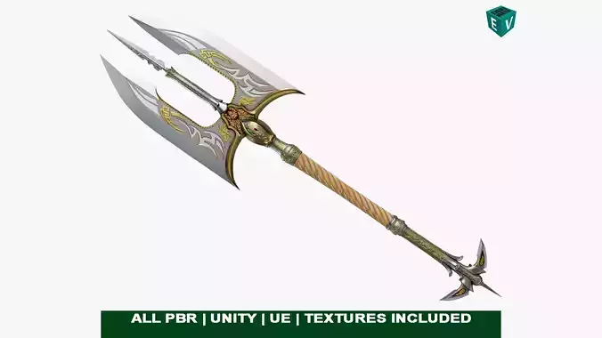 Battle Axe10 All PBR Unity UE Textures Included Low-poly 3D model