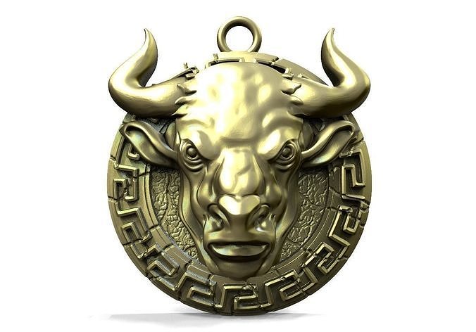Bull pendant 3D print model