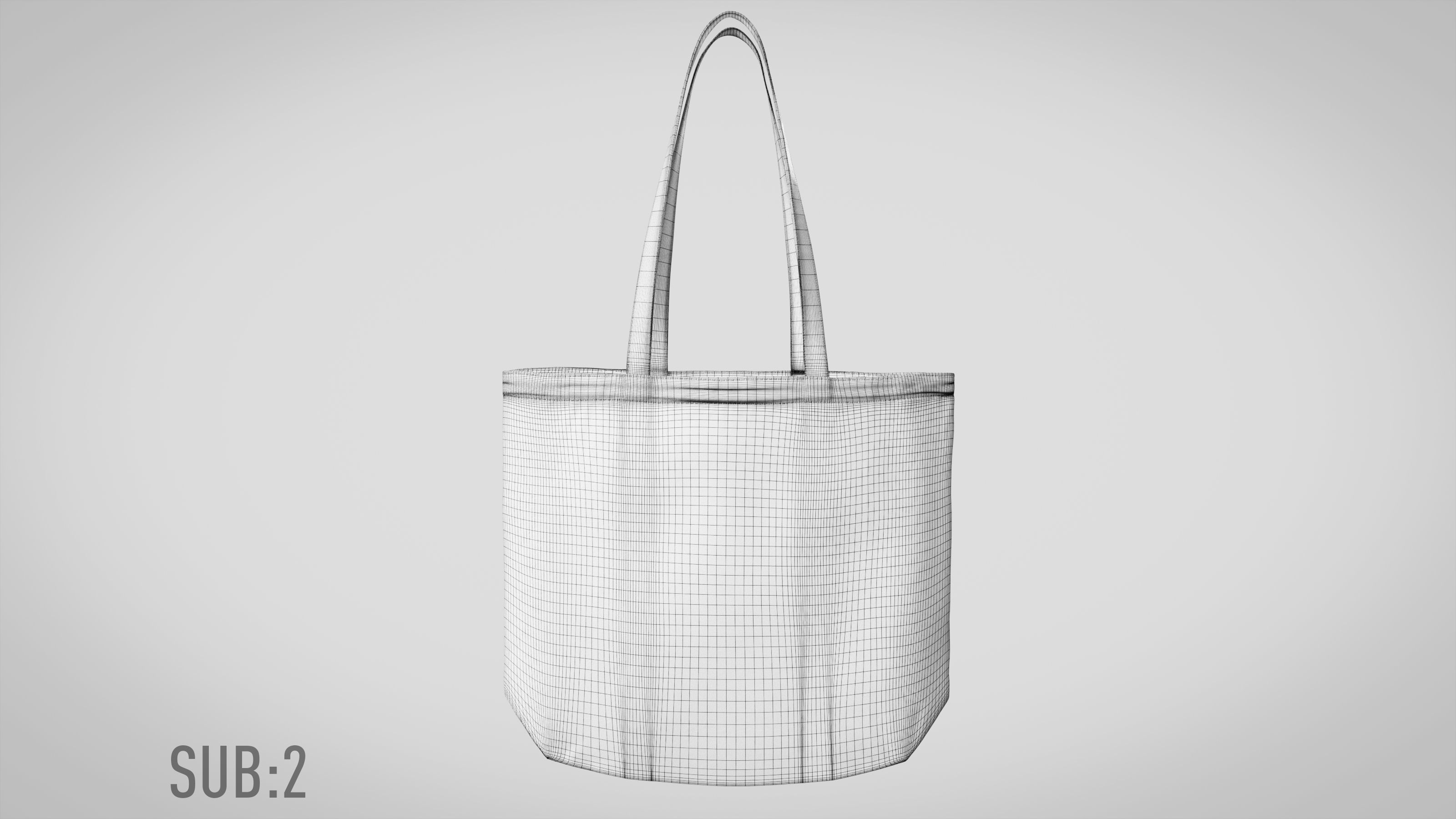 Tote Bag White Canvas - High Quality 3D model_20