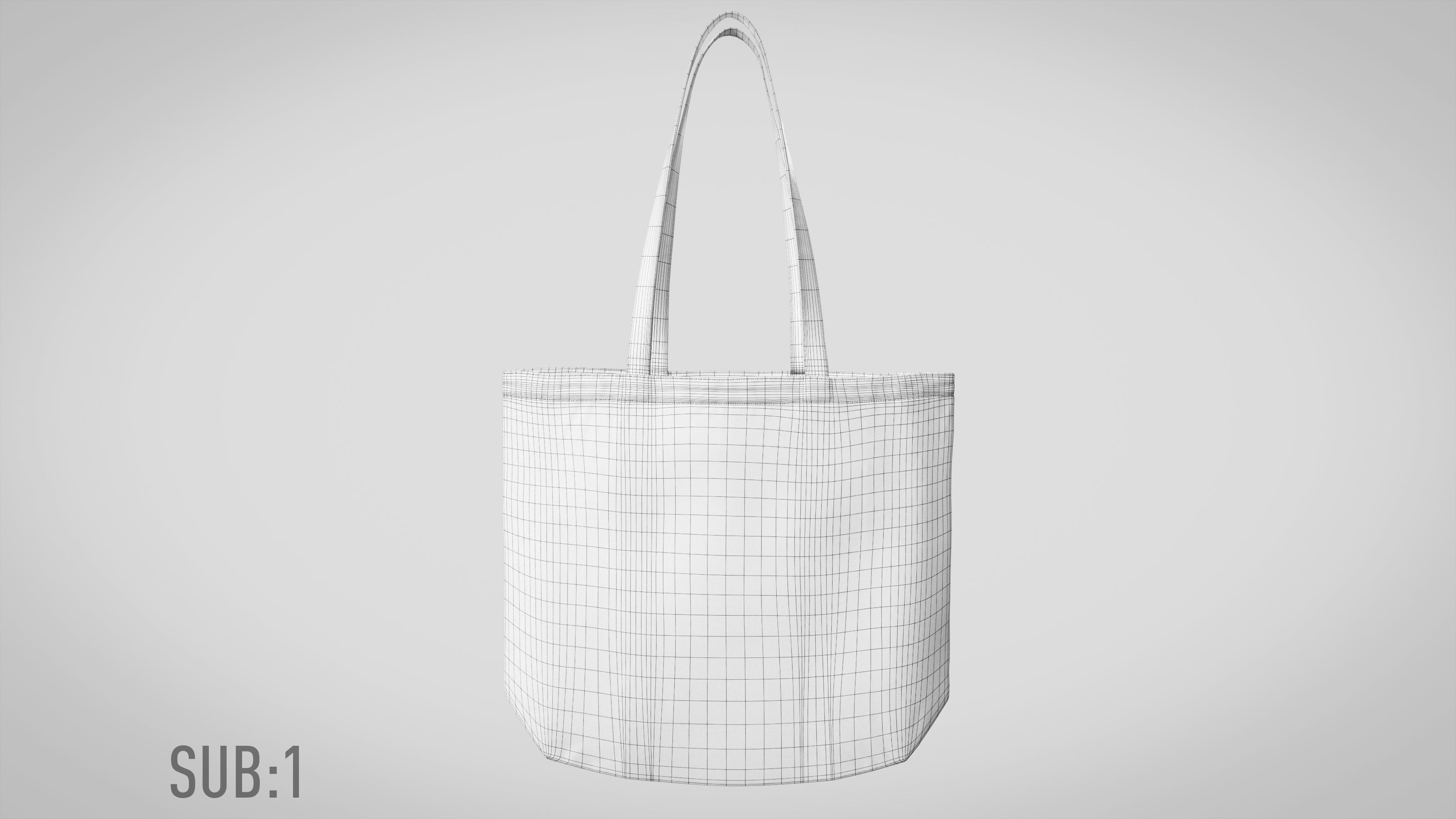 Tote Bag White Canvas - High Quality 3D model_19