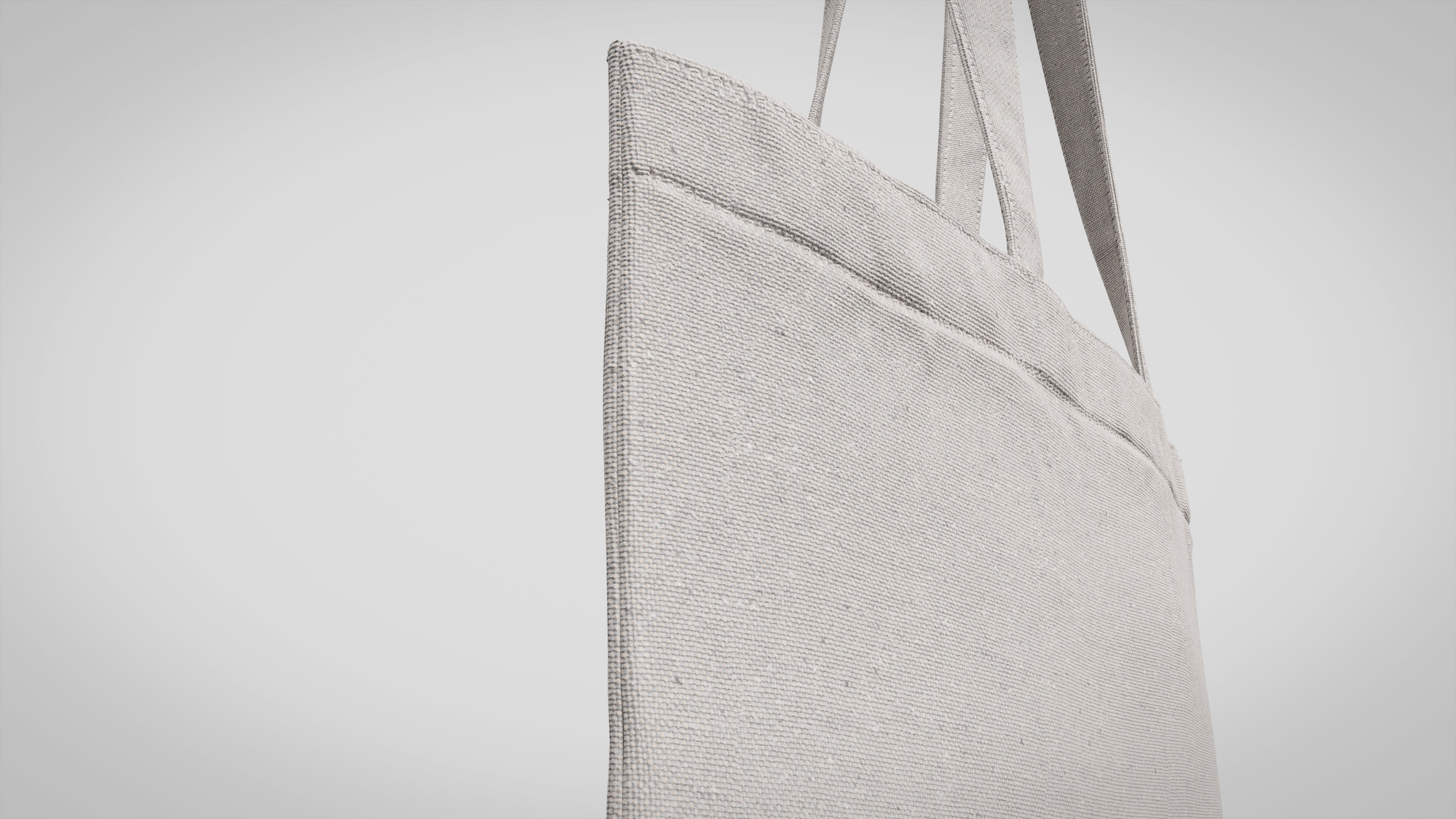 Tote Bag White Canvas - High Quality 3D model_13