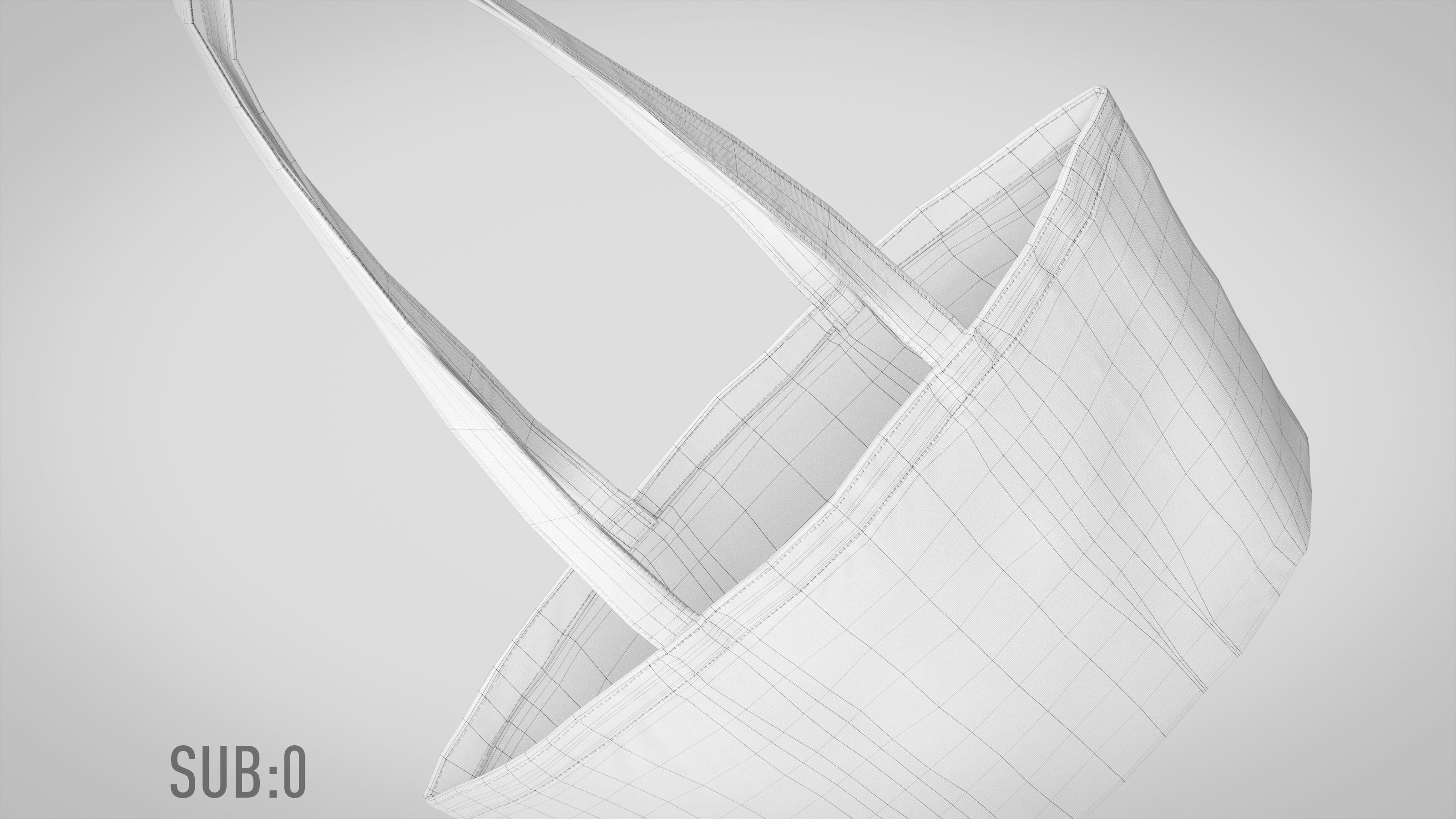 Tote Bag White Canvas - High Quality 3D model_21