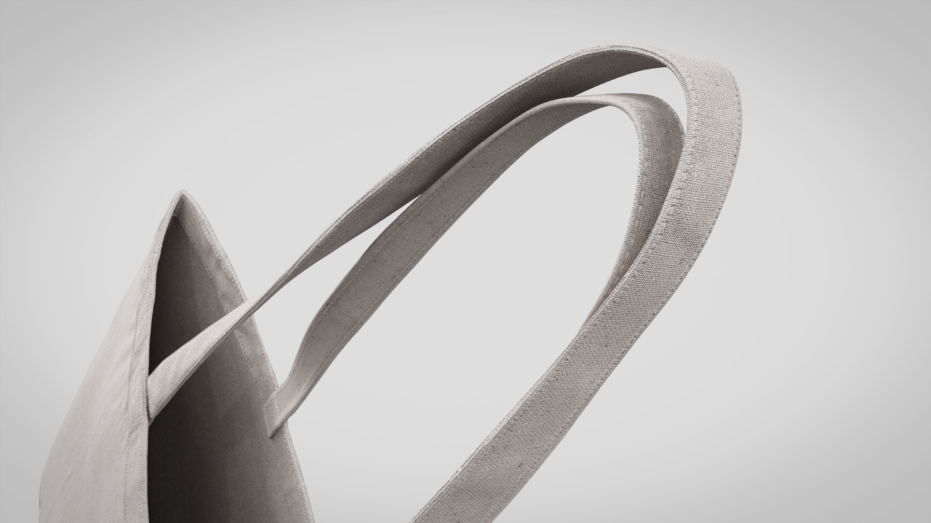 Tote Bag White Canvas - High Quality 3D model_8