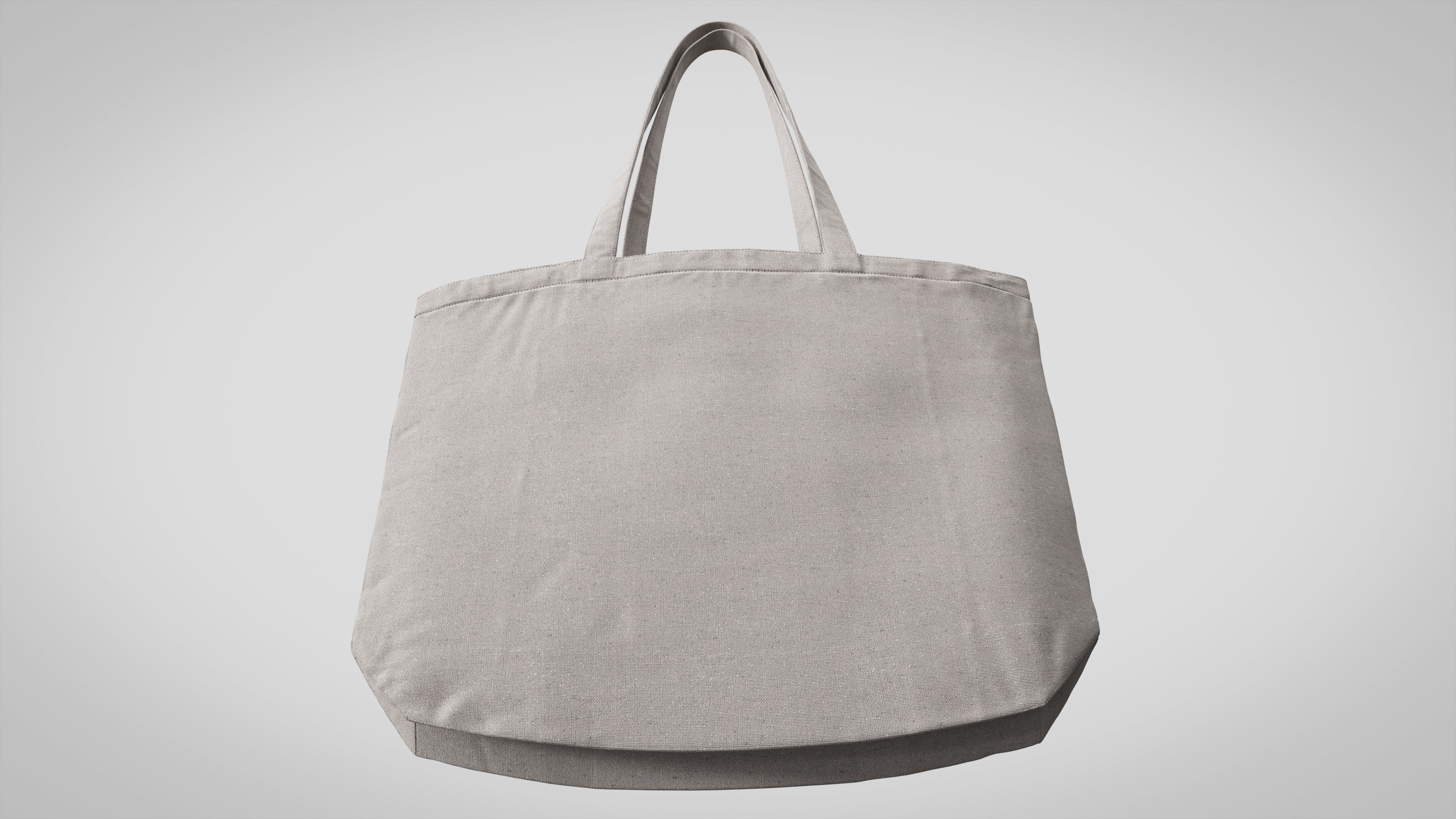 Tote Bag White Canvas - High Quality 3D model_9