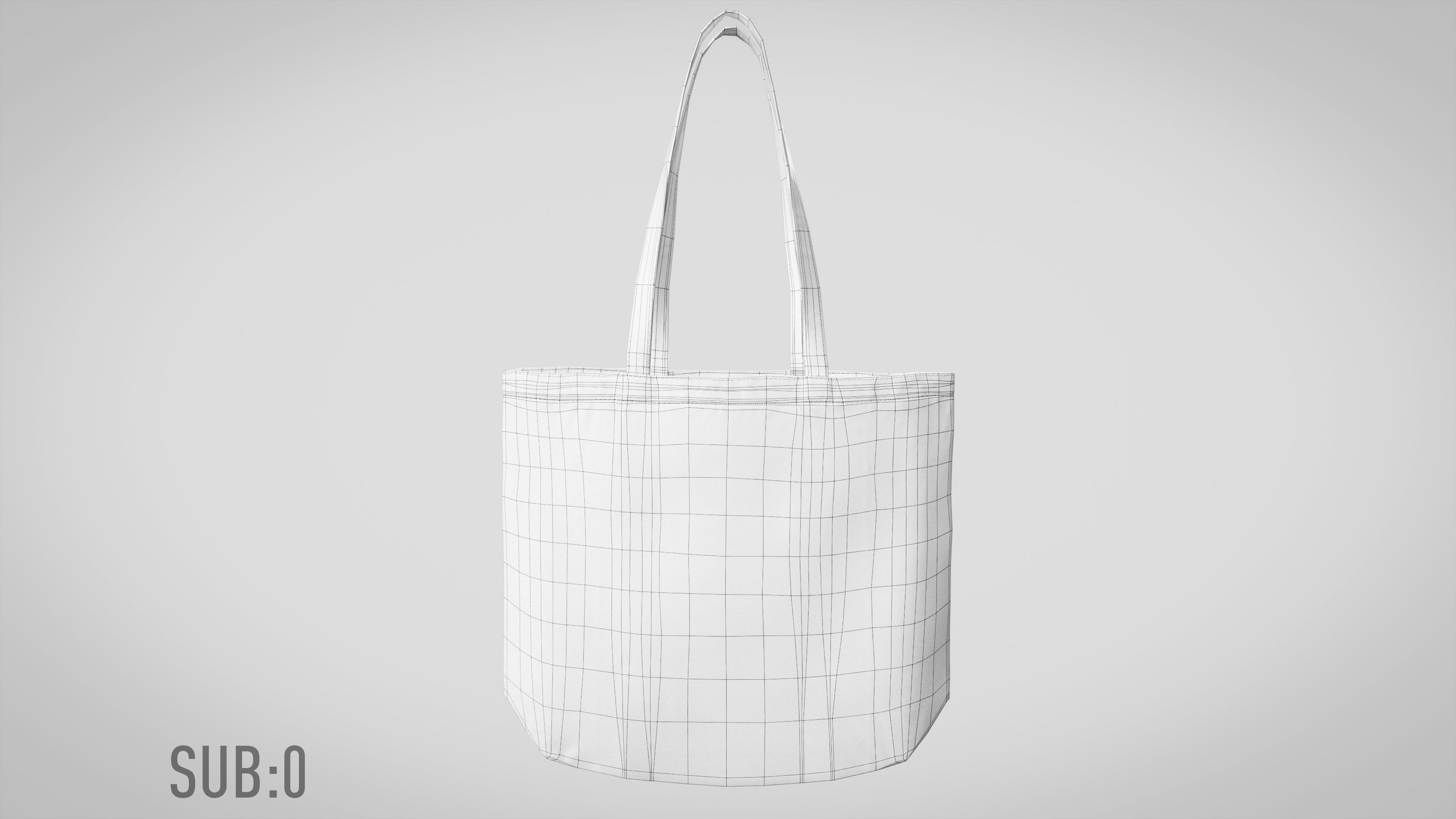 Tote Bag White Canvas - High Quality 3D model_18