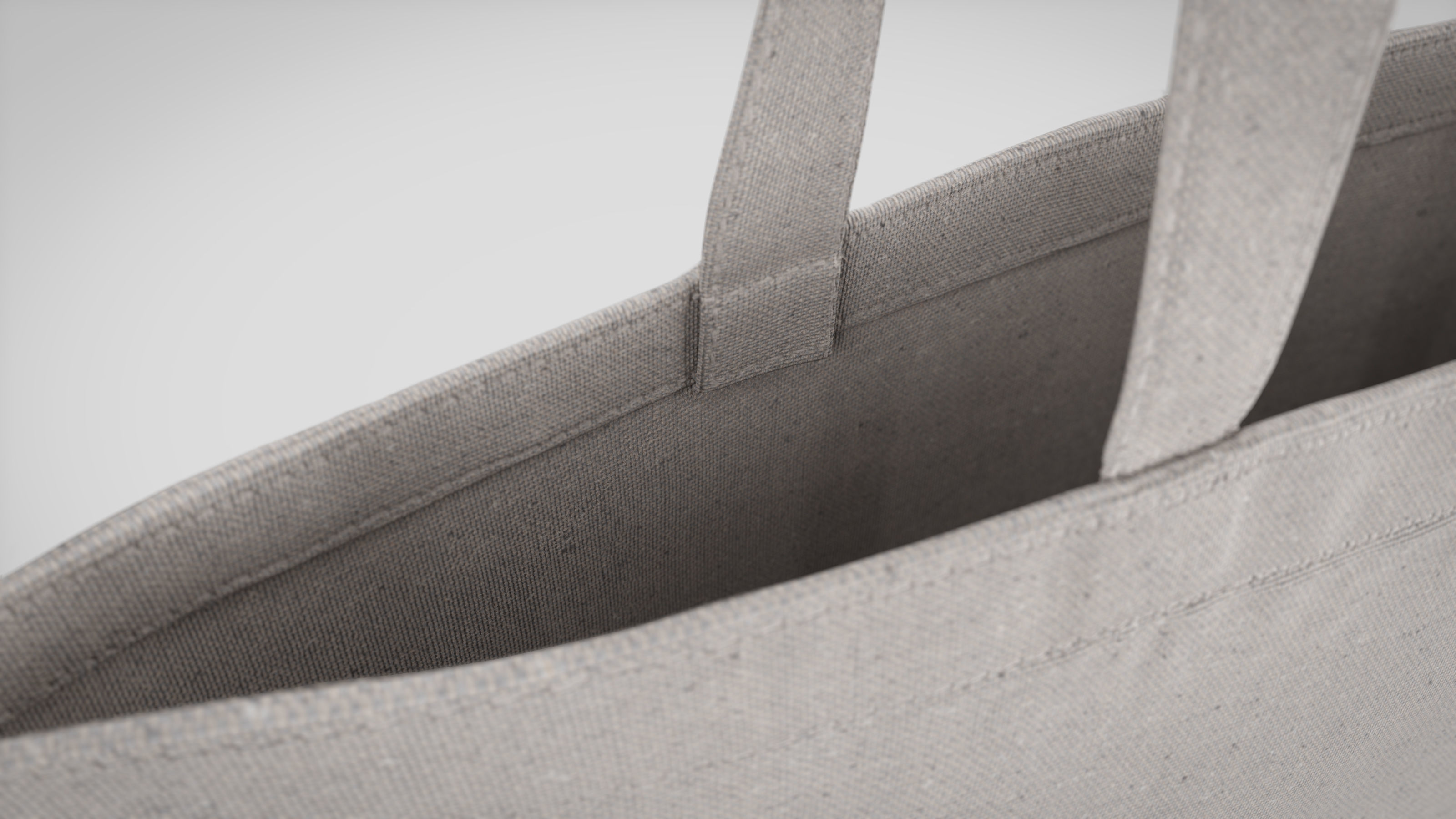 Tote Bag White Canvas - High Quality 3D model_7