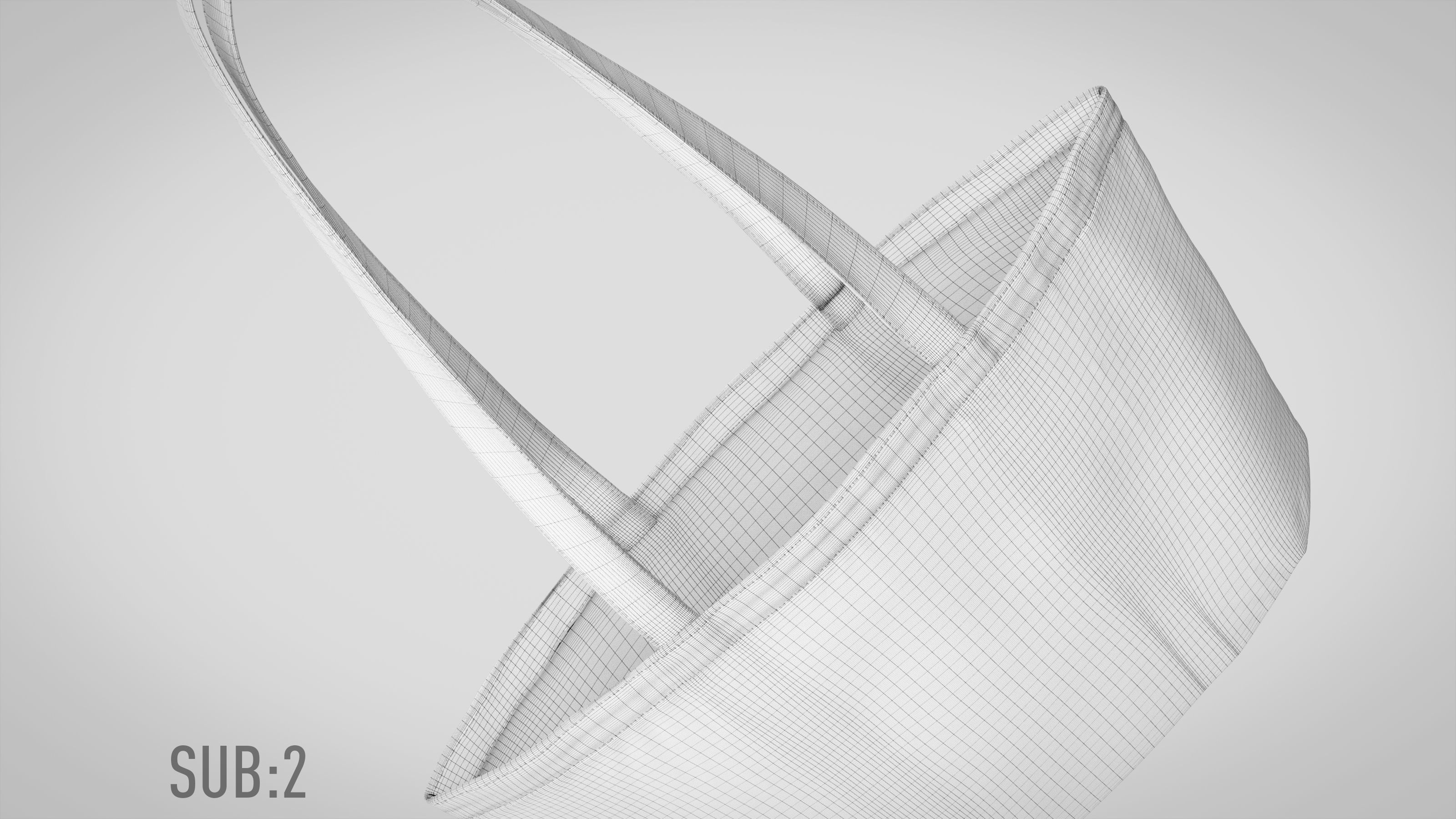 Tote Bag White Canvas - High Quality 3D model_23