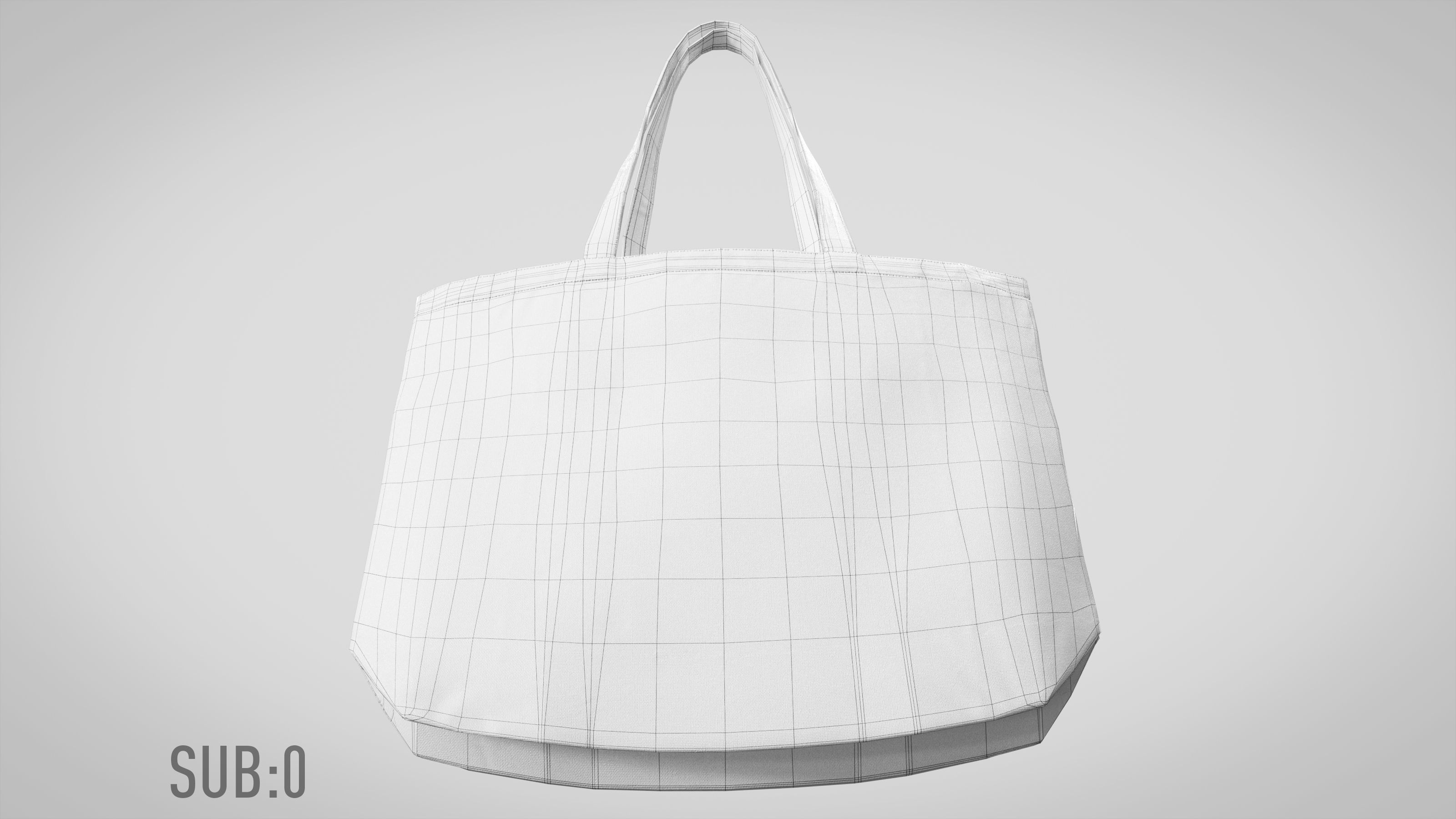 Tote Bag White Canvas - High Quality 3D model_24