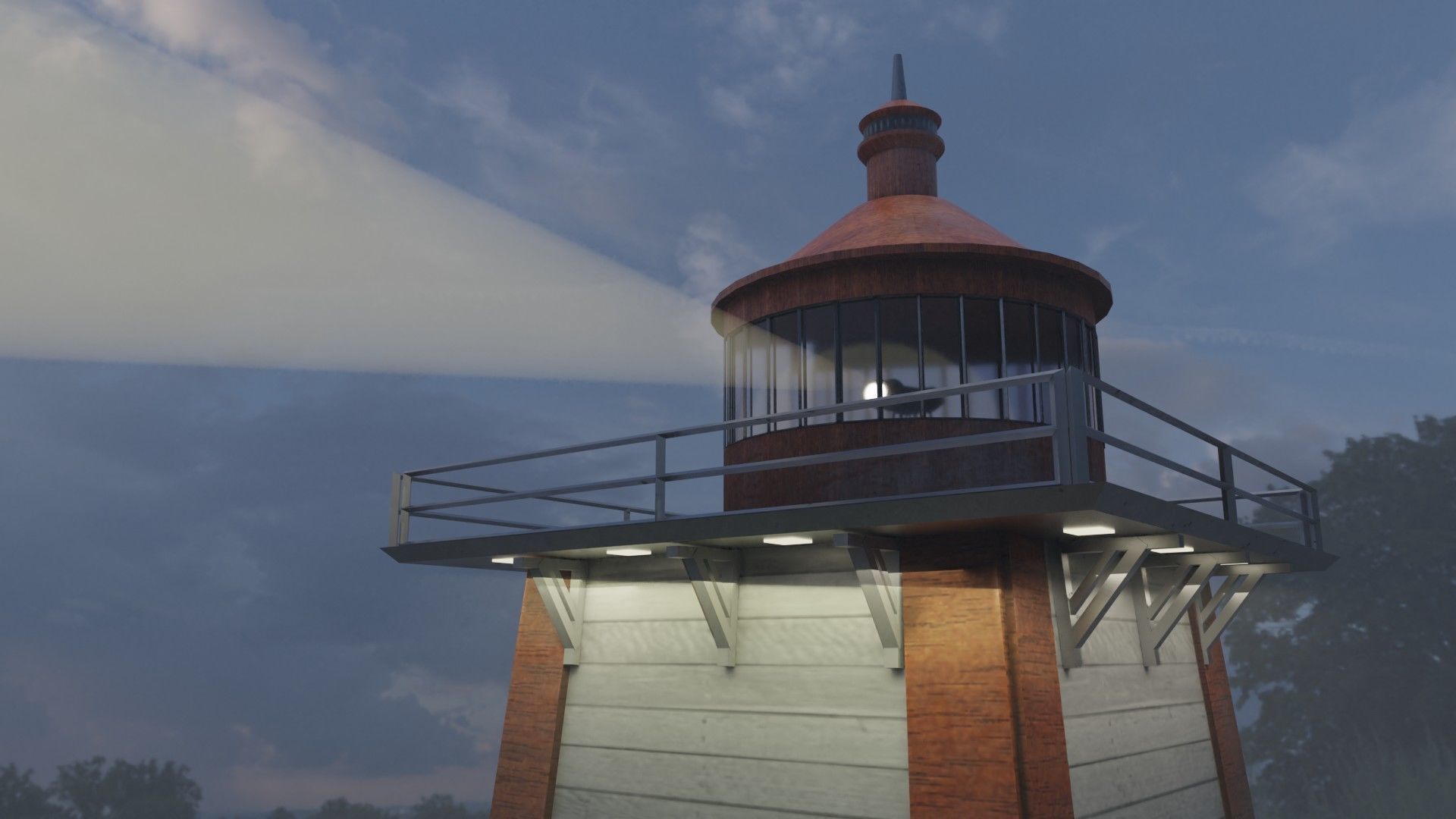 Lighthouse  - Low poly Low-poly 3D model_2