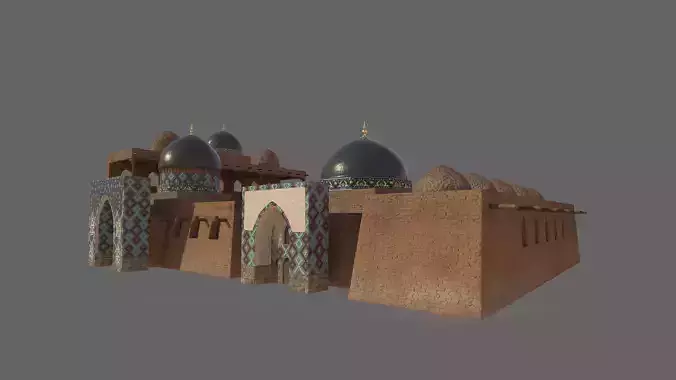 Samarkand Historical Building 2 Low-poly 3D model Samarkand Historical Building 2 Low-poly 3D model