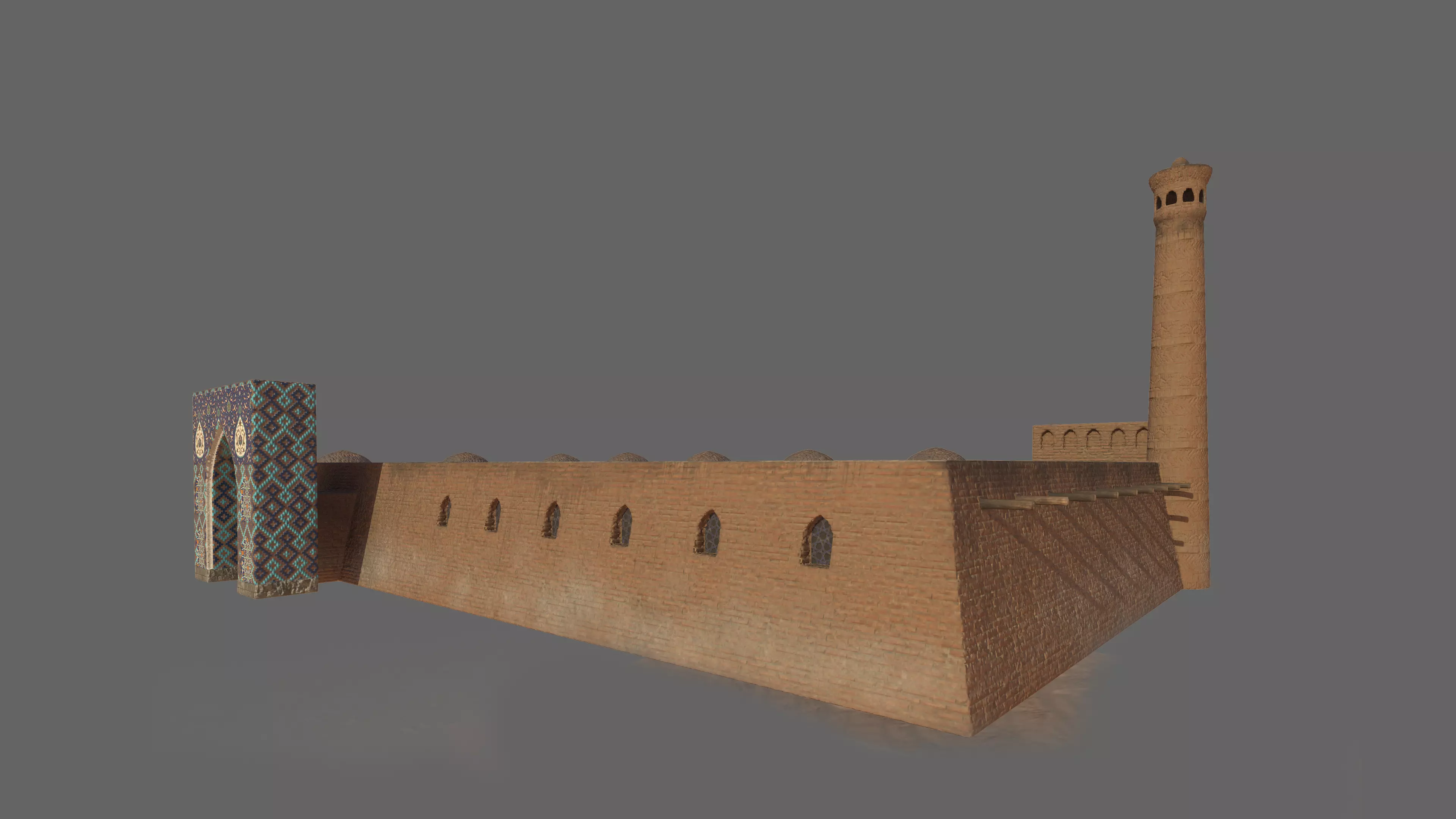 Samarkand Historical Building 3 Low-poly 3D model_0