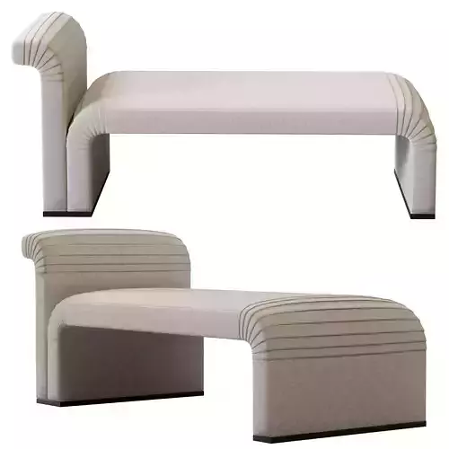 WEAVER CHAISE POLAR BOUCLE 3D model