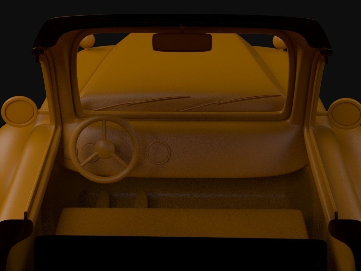 red old truck 3D model_10