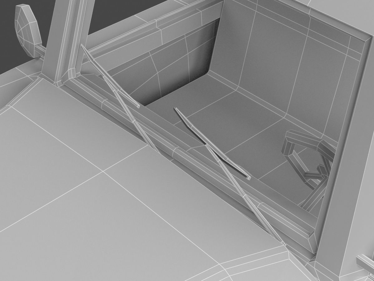 red old truck 3D model_18