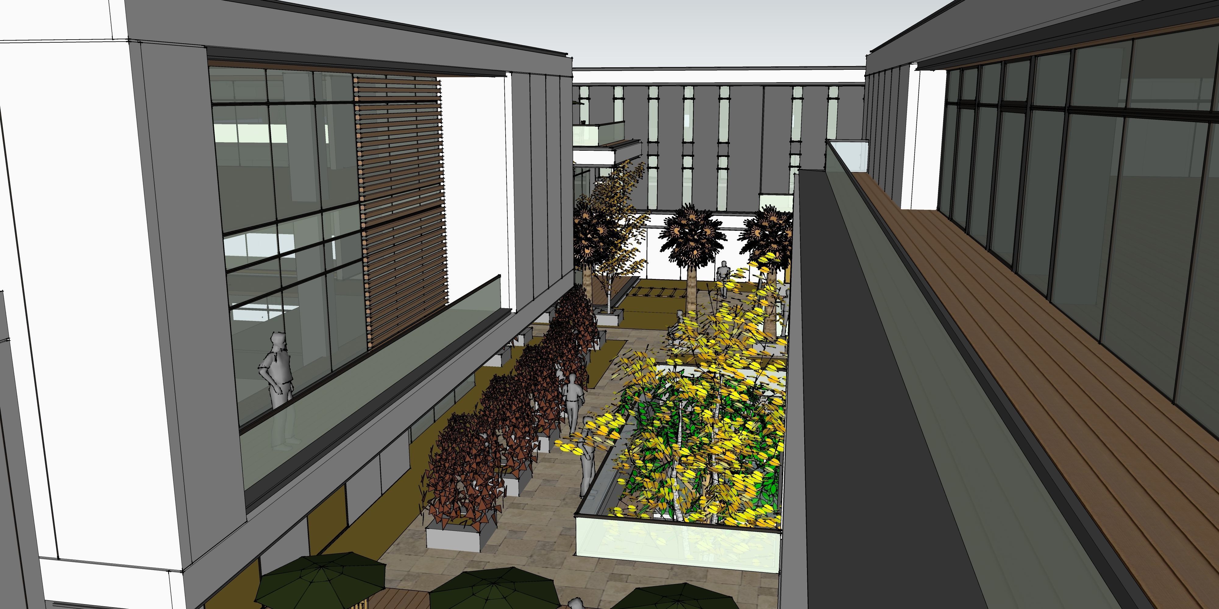 three square boxes-The office building 3D model 3D model_36