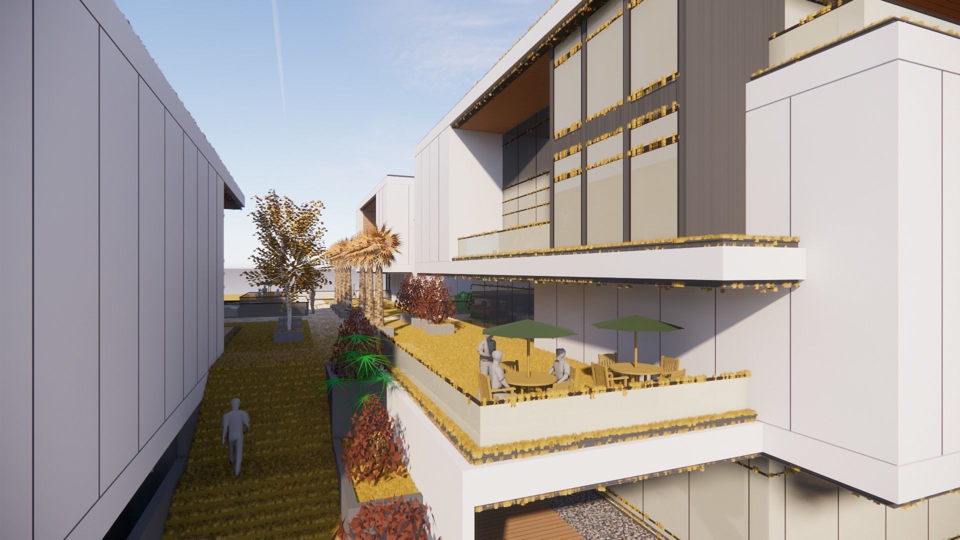 three square boxes-The office building 3D model 3D model_18