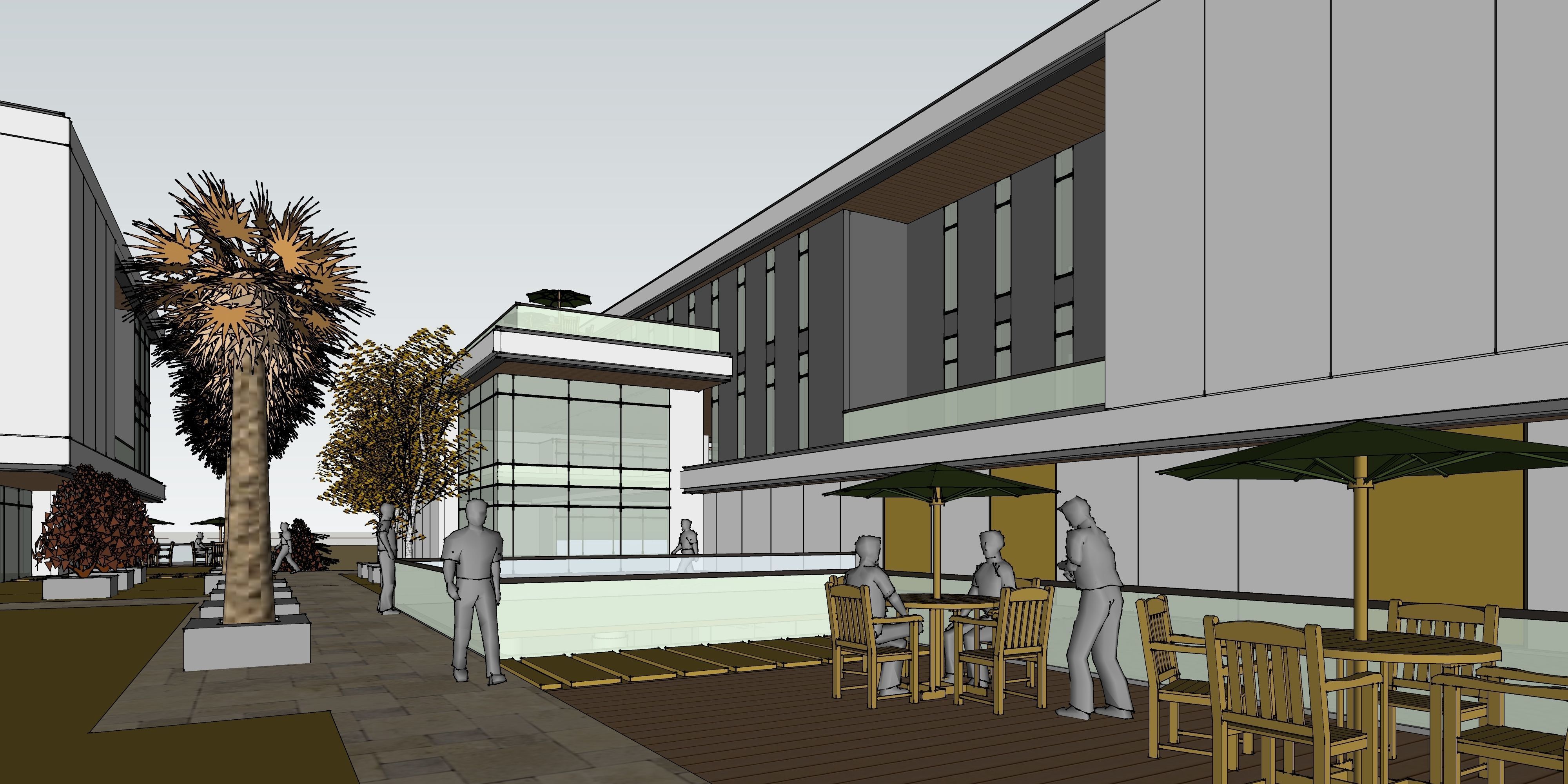 three square boxes-The office building 3D model 3D model_35