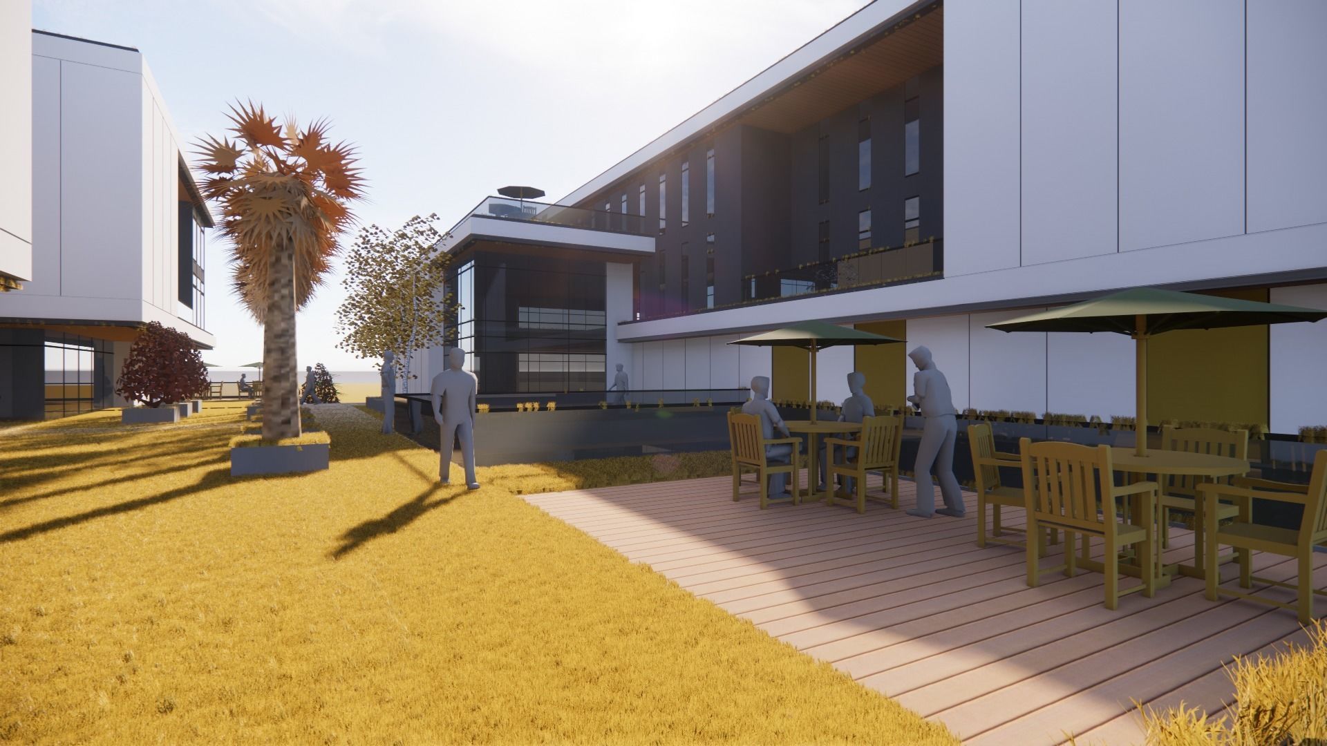 three square boxes-The office building 3D model 3D model_16