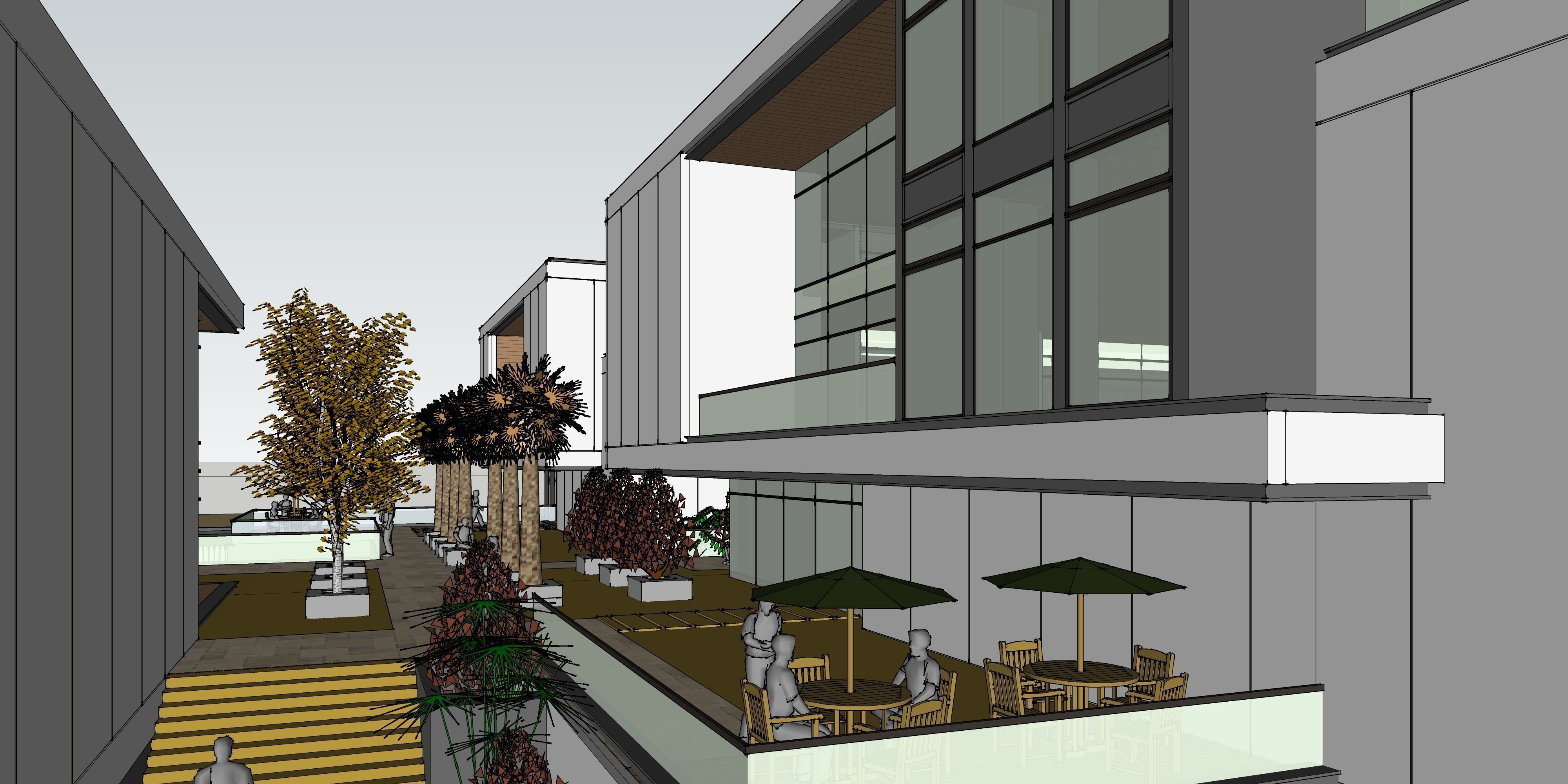 three square boxes-The office building 3D model 3D model_37