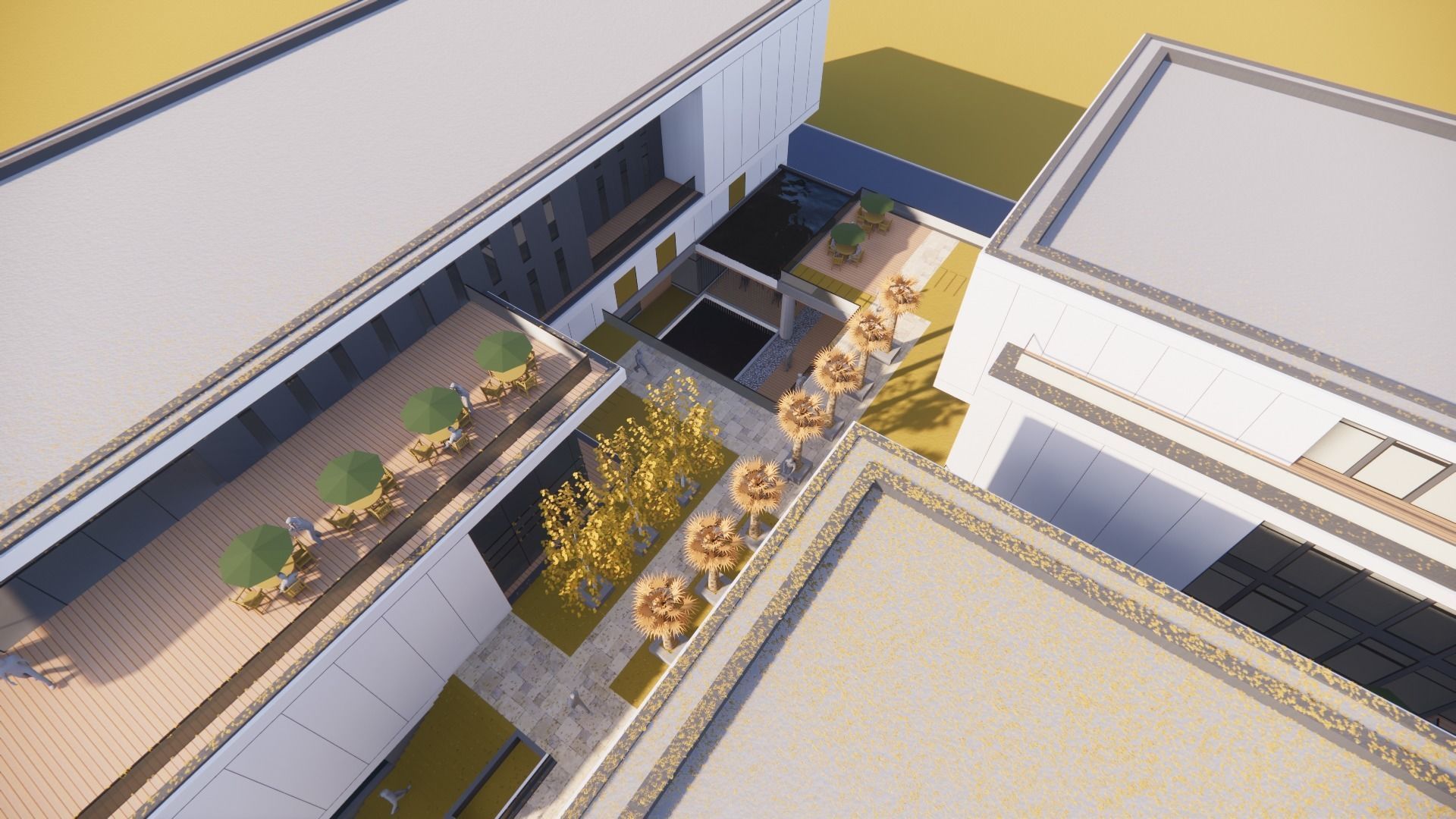 three square boxes-The office building 3D model 3D model_1